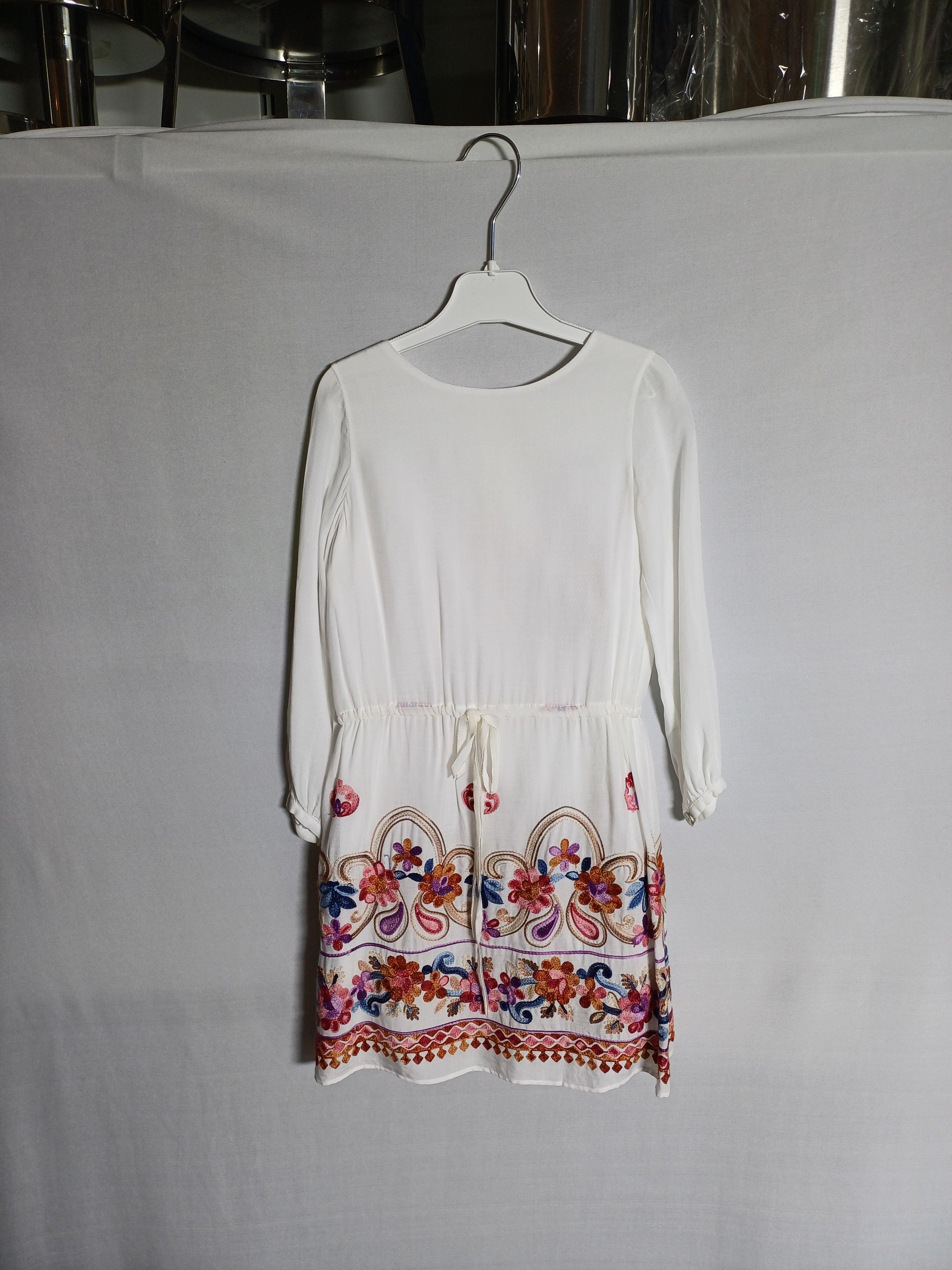 CHARABIA WHITE GIRLS DRESS CH0017