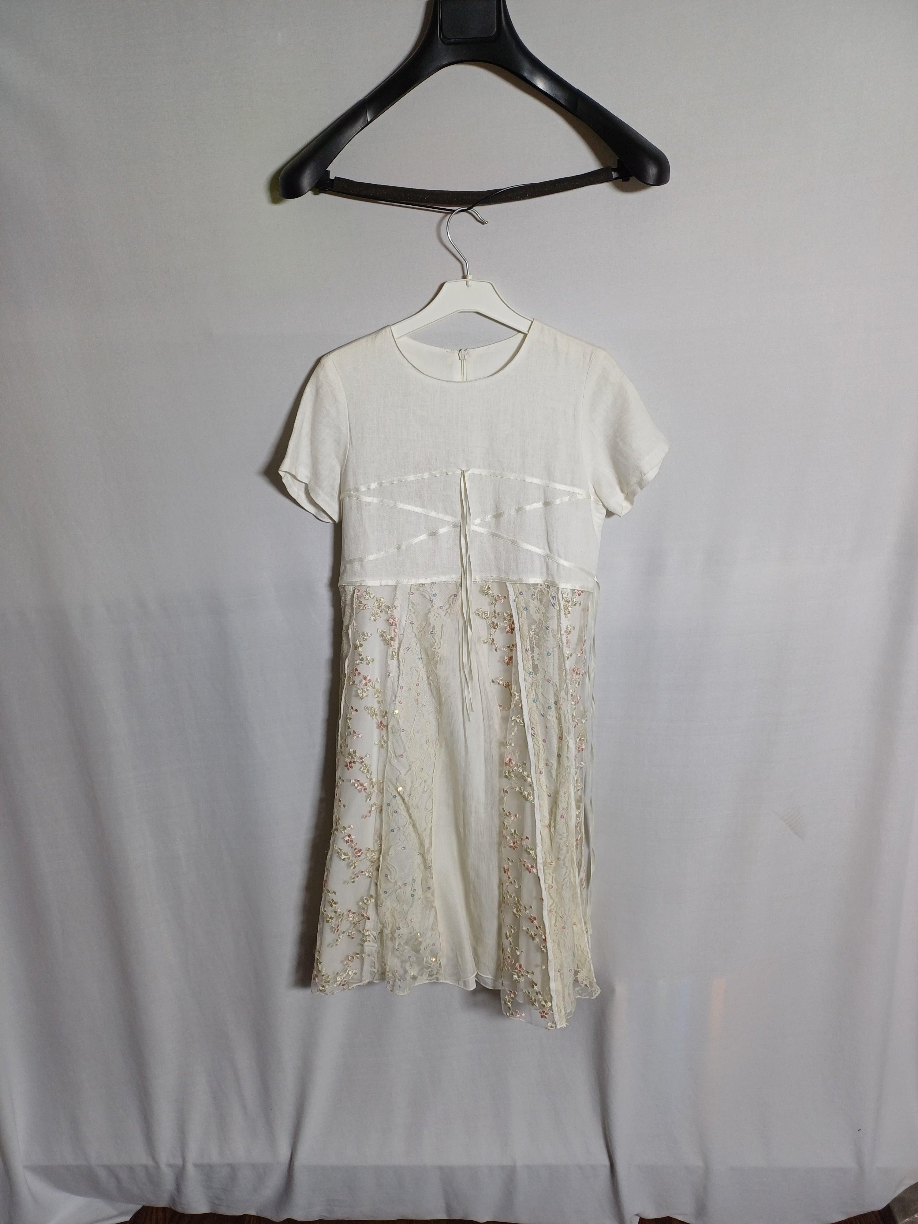 فستان بامبولا مونيلا أبيض للبنات 12 سنة 717158