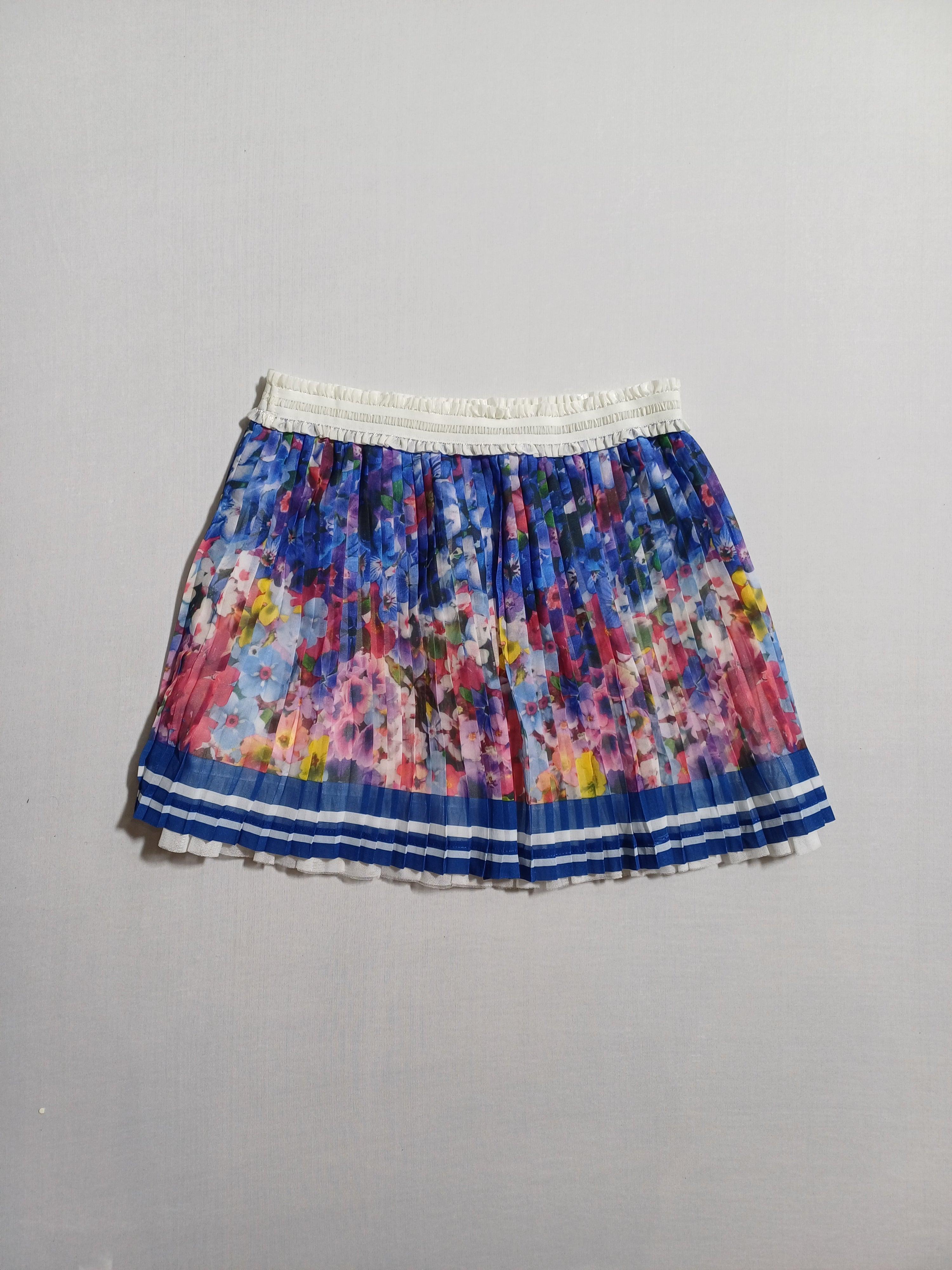 MISS BLUMARINE BLUE FLORAL-12A GIRL SKIRT 32JGN60