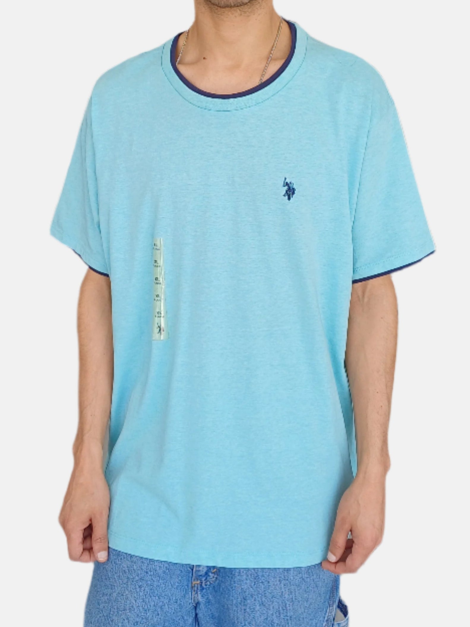 U.S. Polo Assn. Round Neck T-Shirts Aqua Green 29