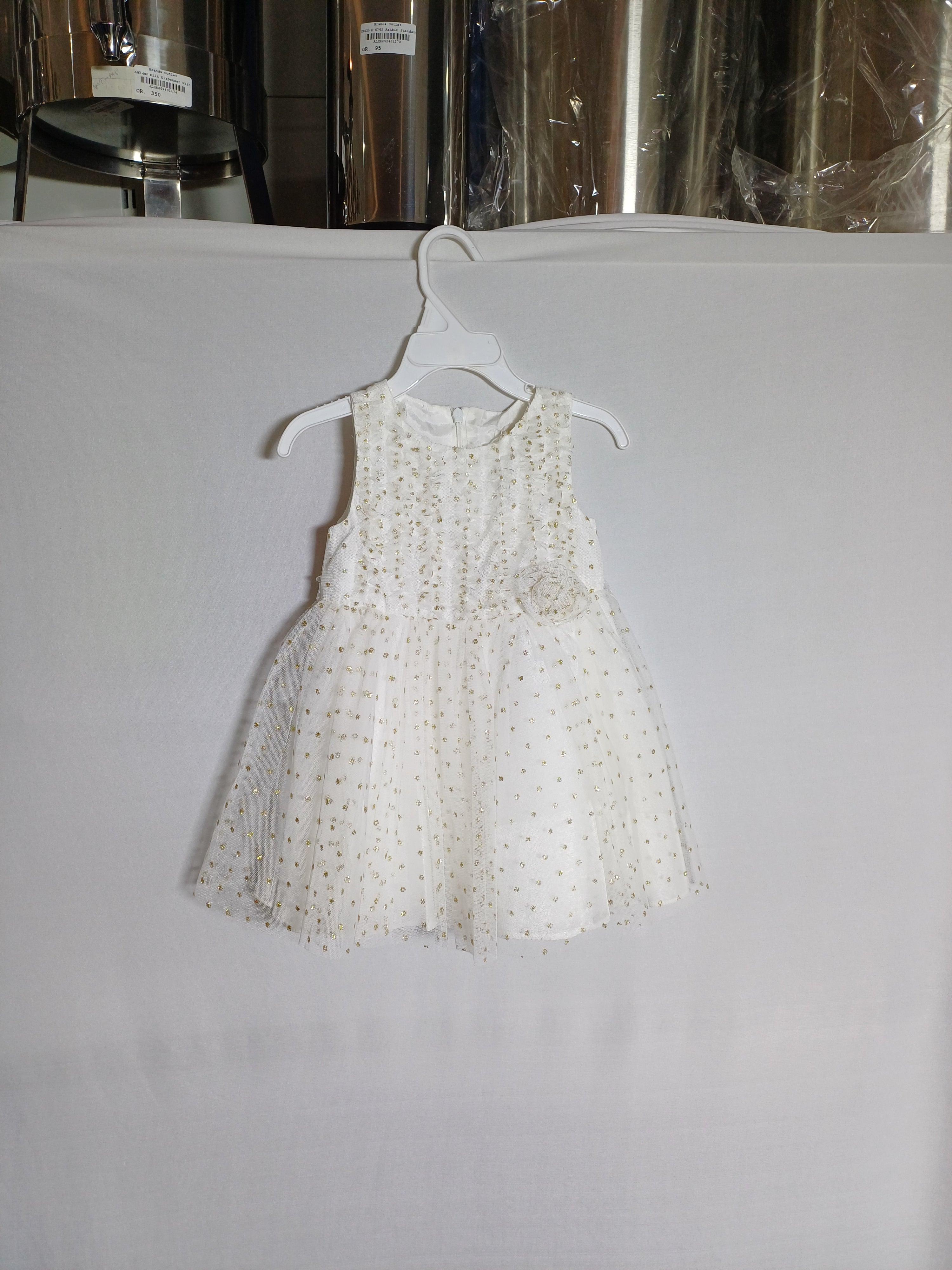 DAVID CHARLES WHITE-18M GIRLS DRESS DC0026