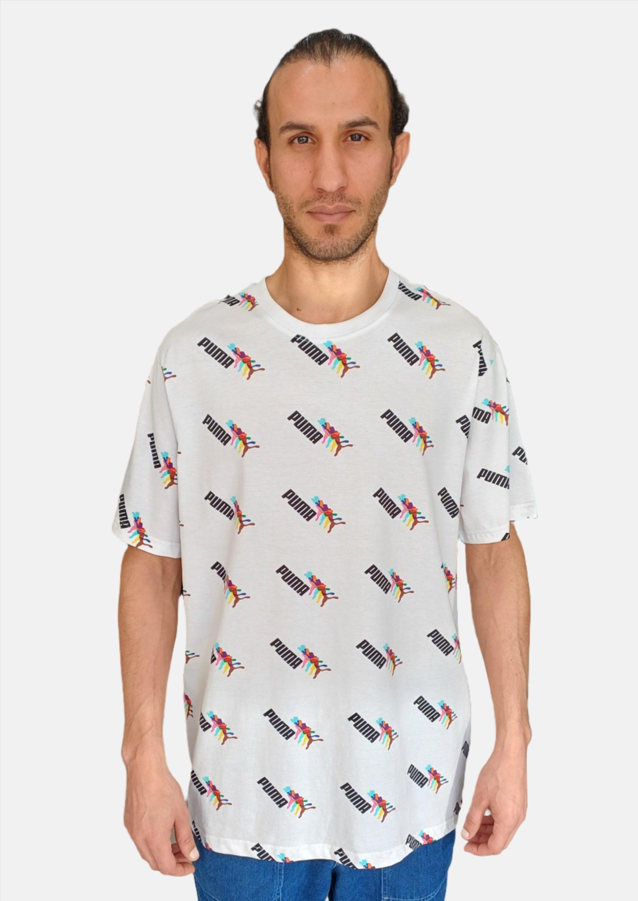 PUMA WHITE ROUNDNECK T-SHIRT