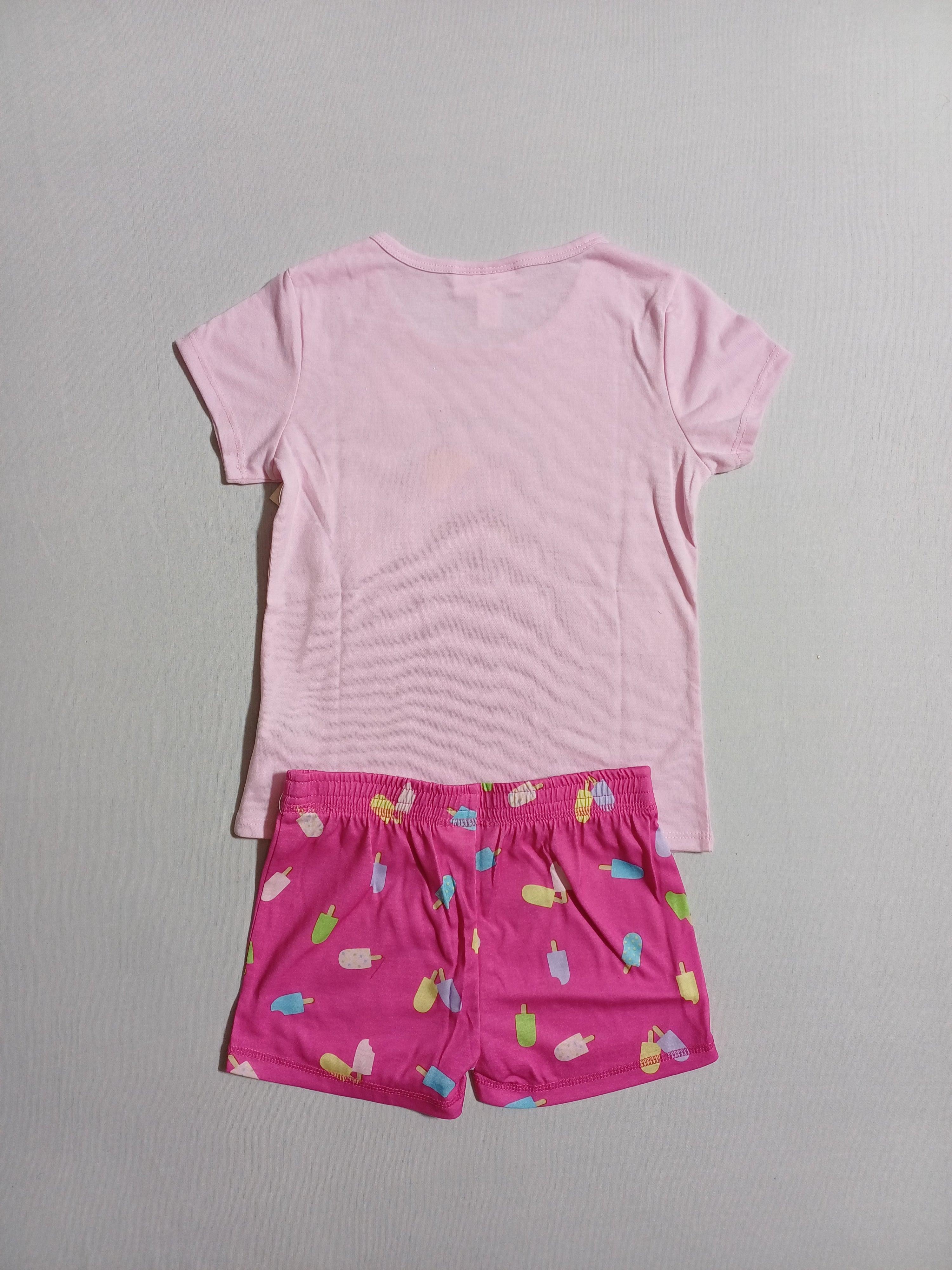 FAMILY PJS PINK  K17482 GIRL 2PCS SET