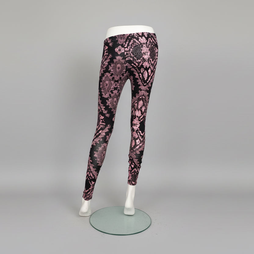 Material Girl Women Legging Black Pink OOMSEAPABLO
