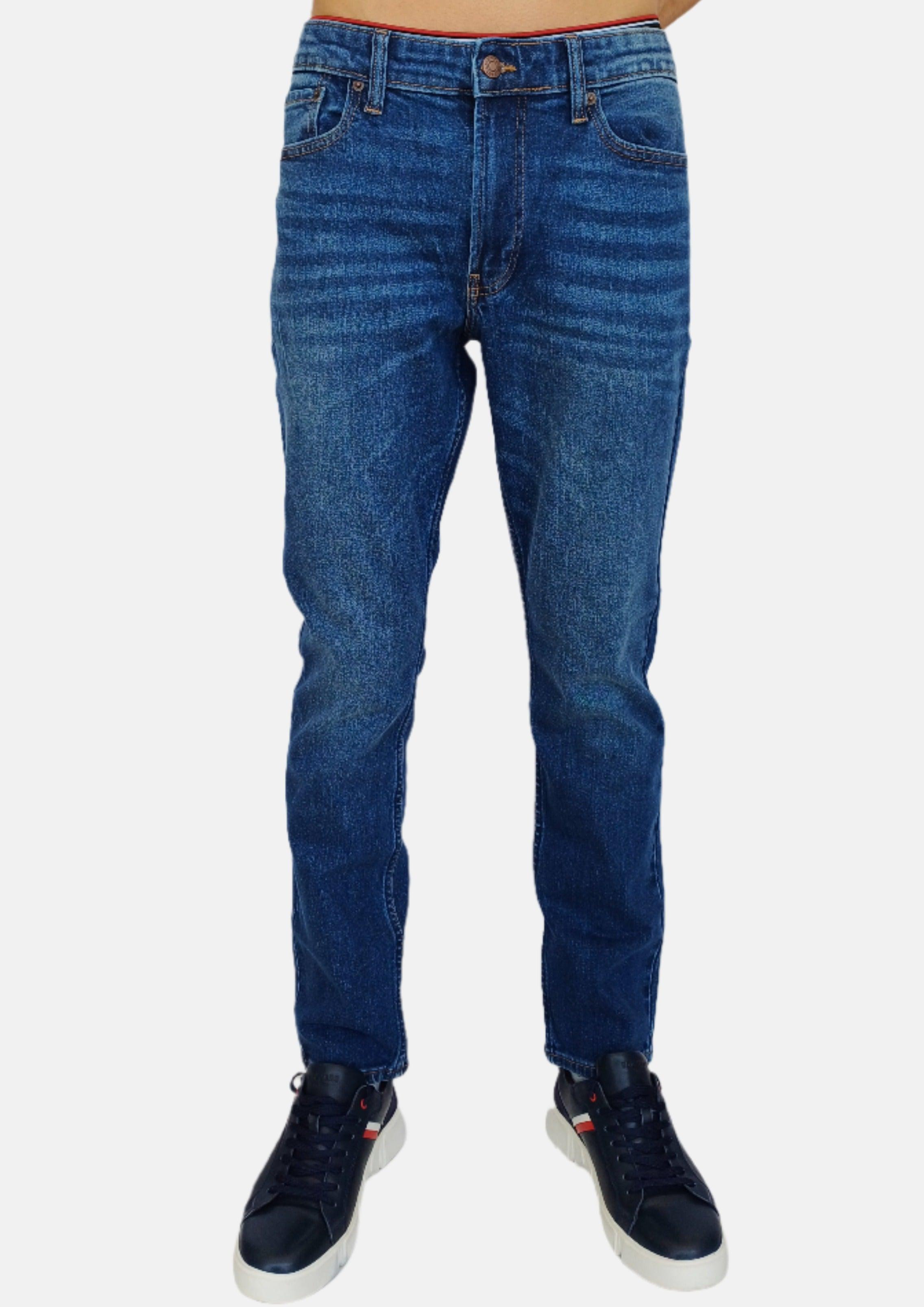 بنطلون جينز مولانت سكيني أزرق داكن من كالفن كلاين