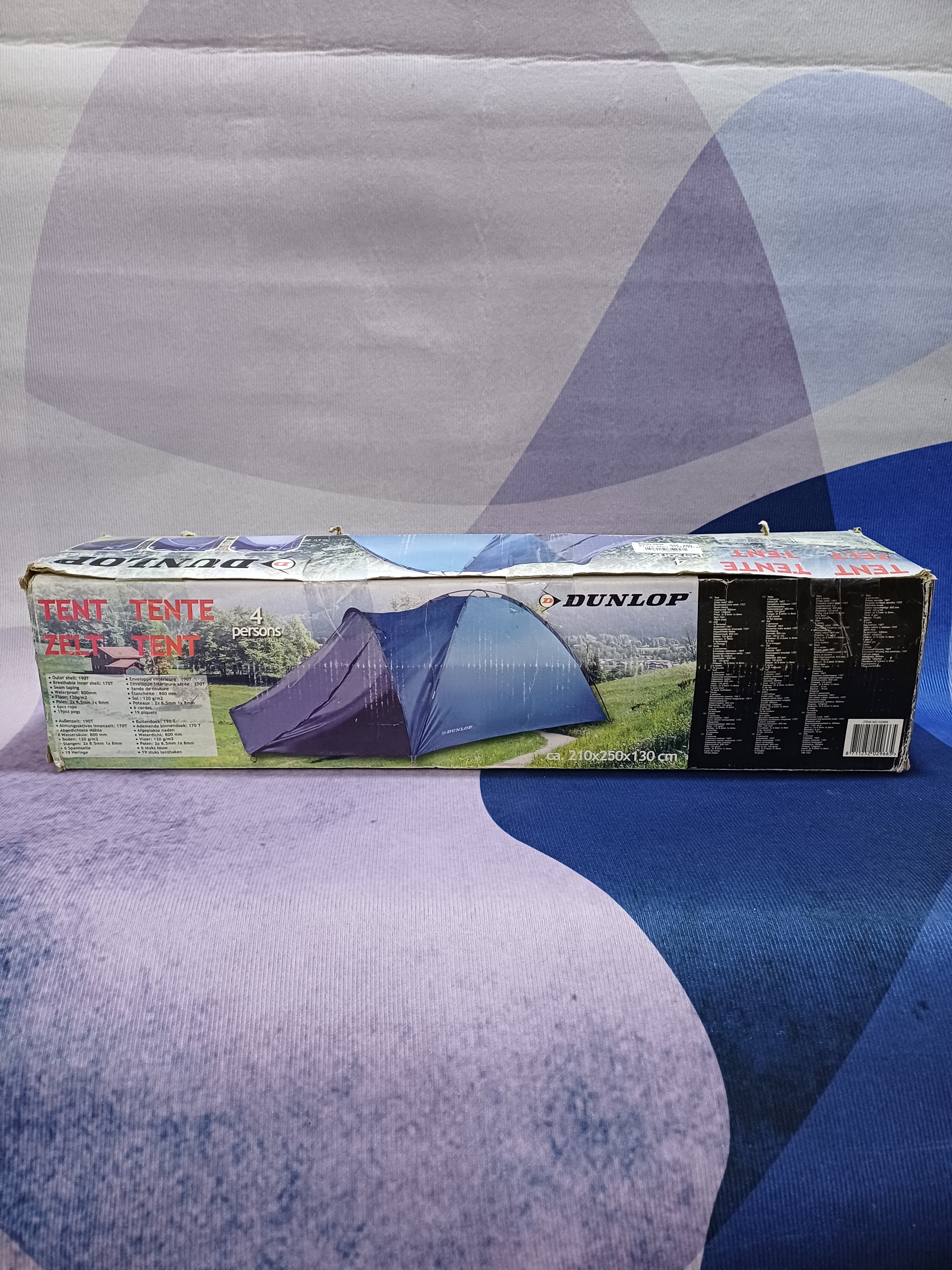 dunlop 4 persons tent H3 Tent 4Pers. 210X250X130Cm Pe Dunlop 190T Cb – Brands Outlet