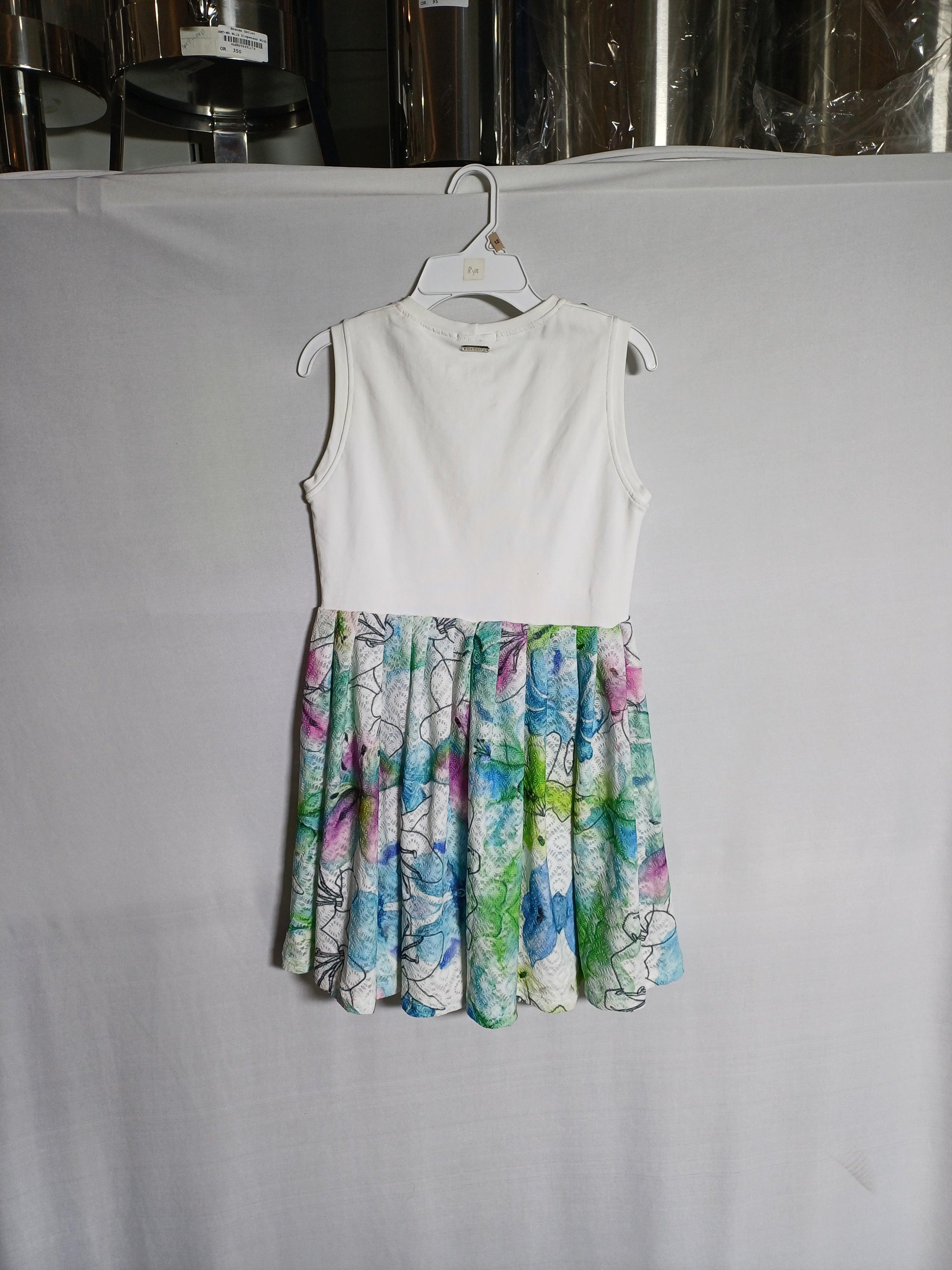 فستان بي فيري وايت جرين للبنات مقاس 12 سنة BF1066