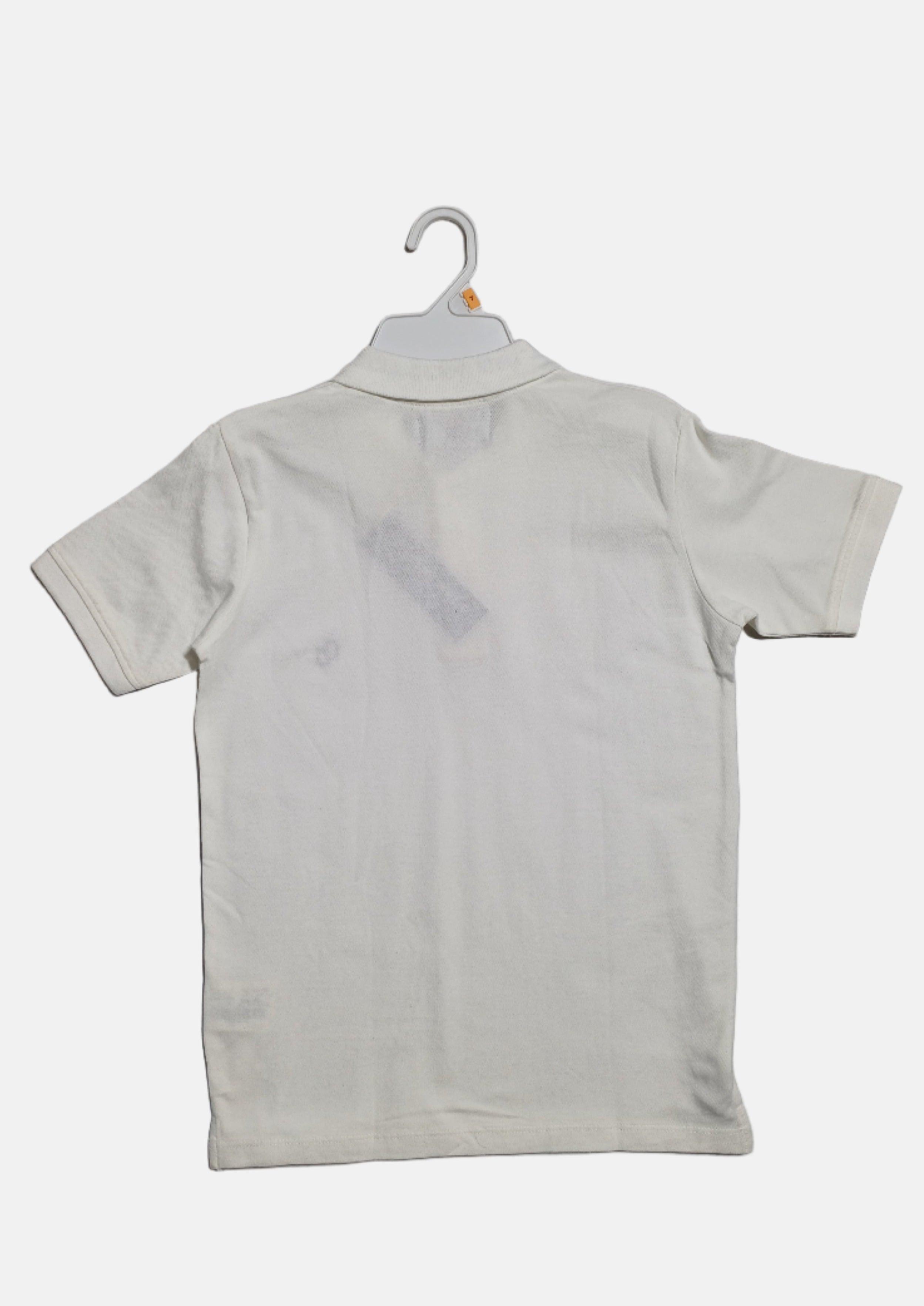 COTTON BELT WHT-12Y BOY POLO T-SHIRT