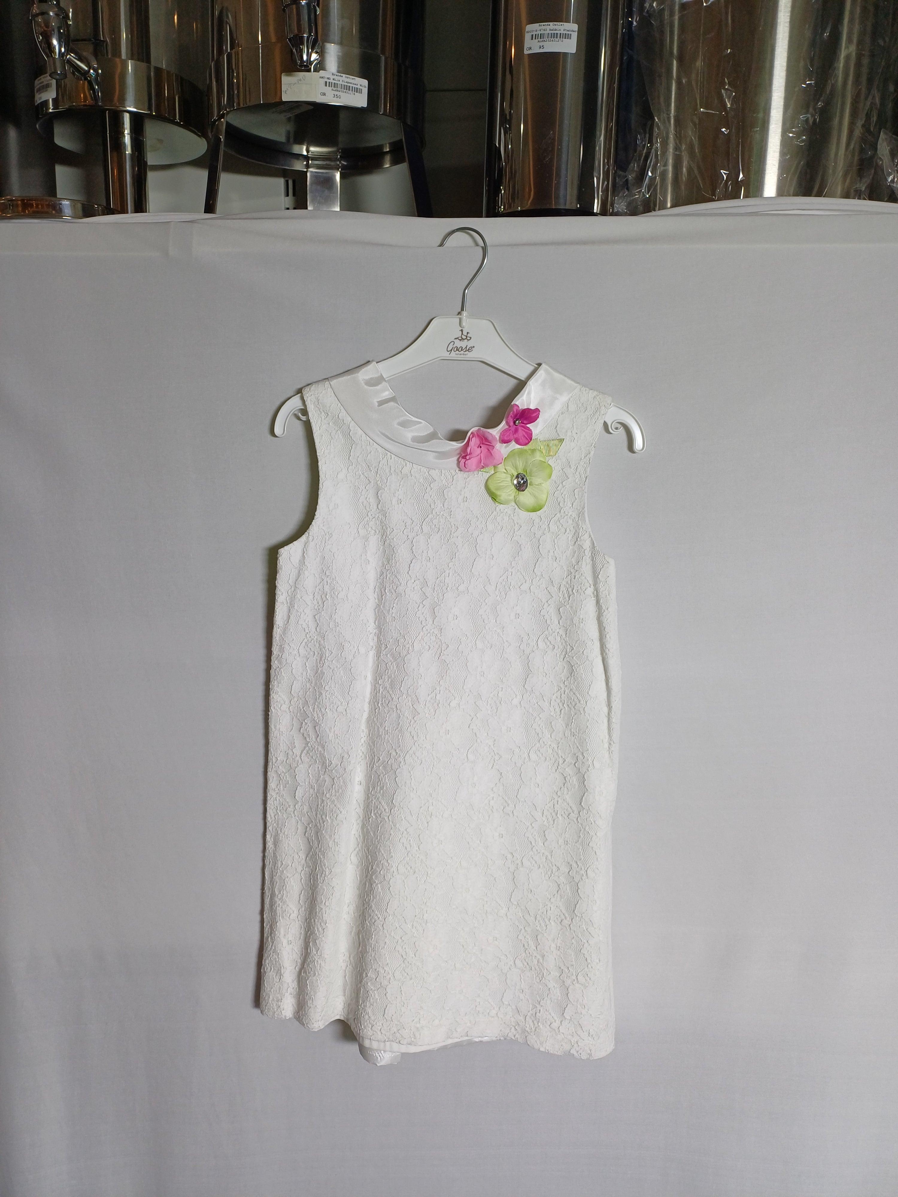 G15Y60327 WHITE-9/10Y GIRL DRESS