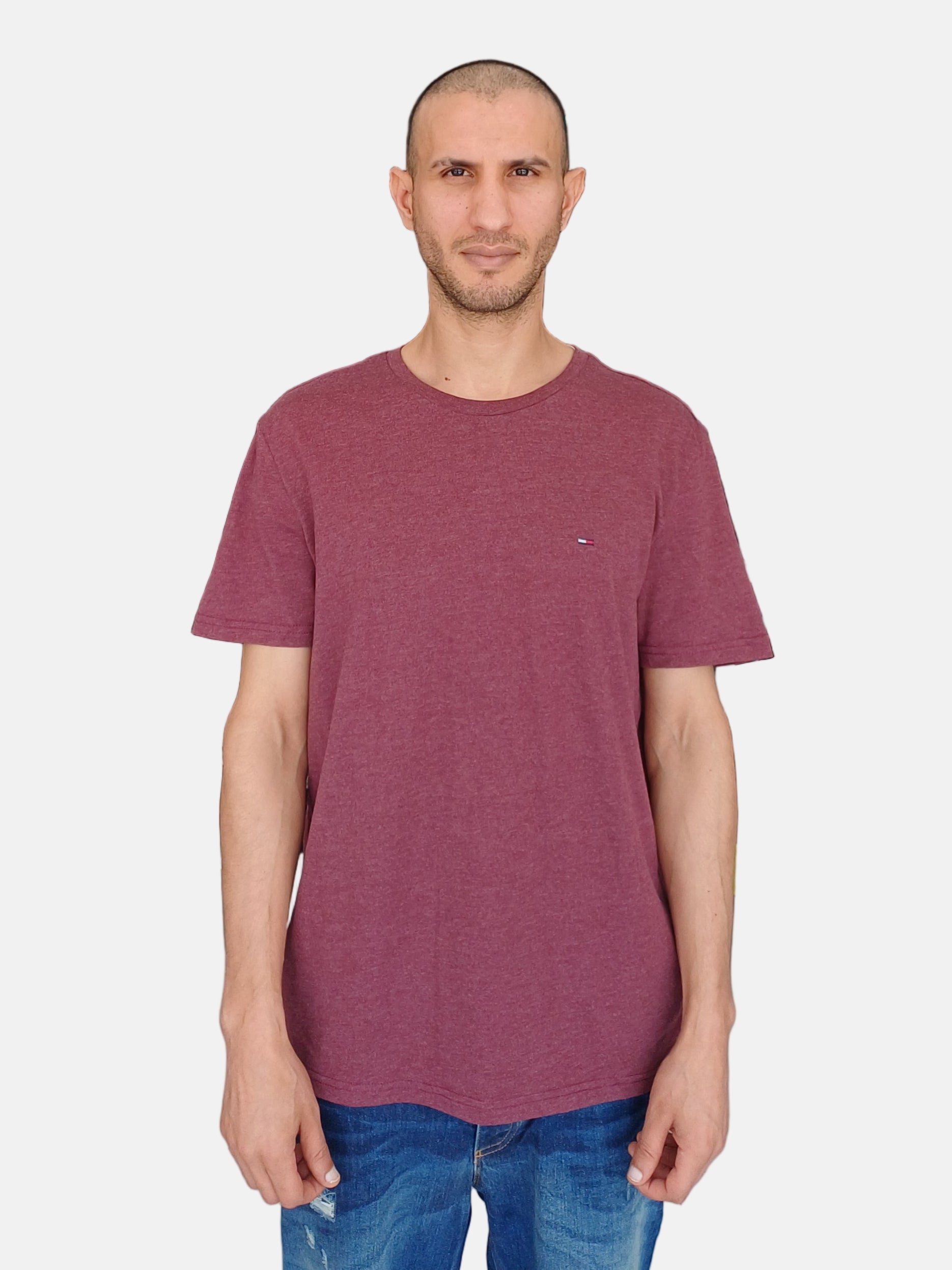 Tommy Jeans T-Shirt Round Neck Maroon MO05487 11