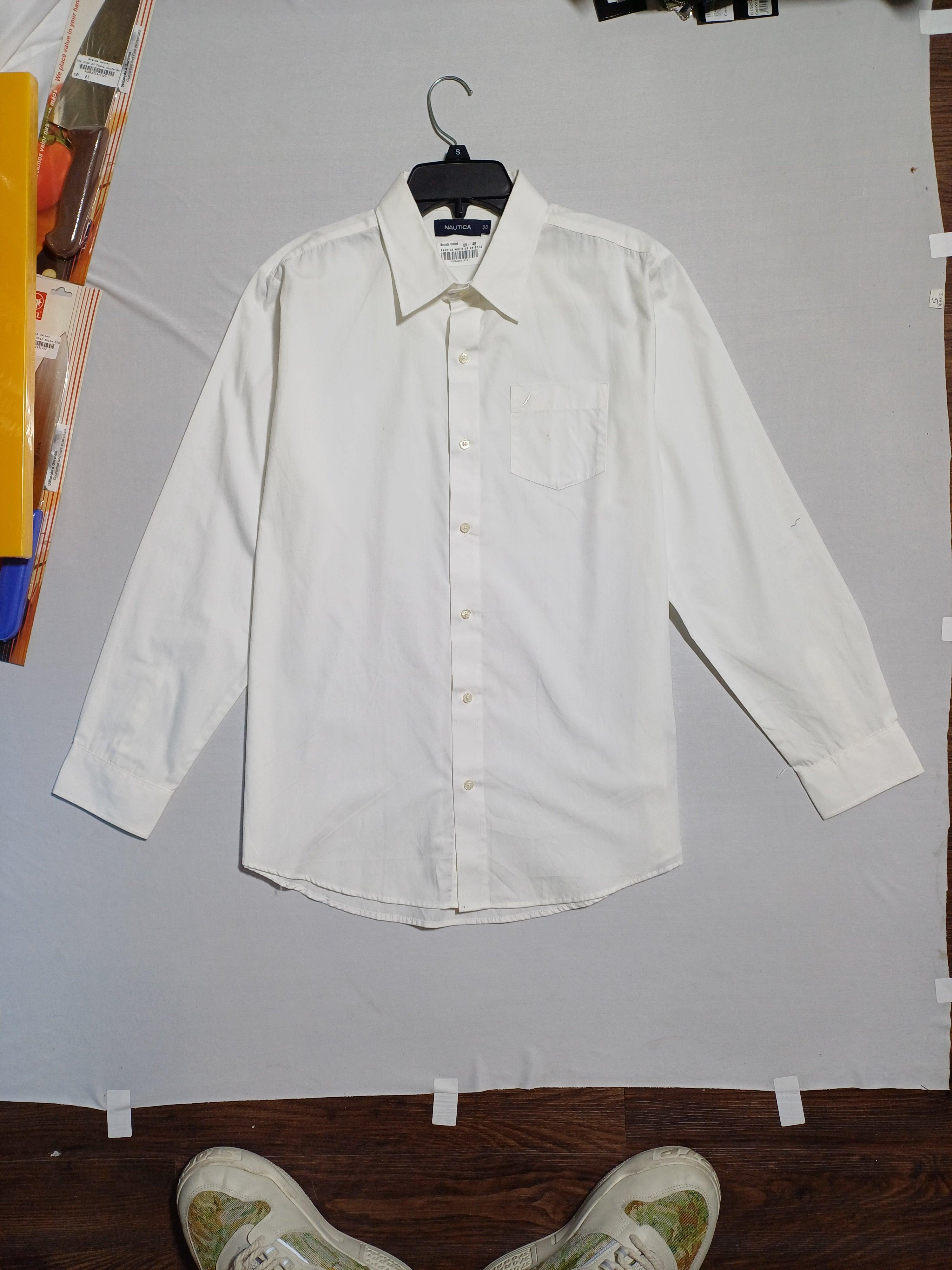 NAUTICA WHITE-20 SHIRT LS