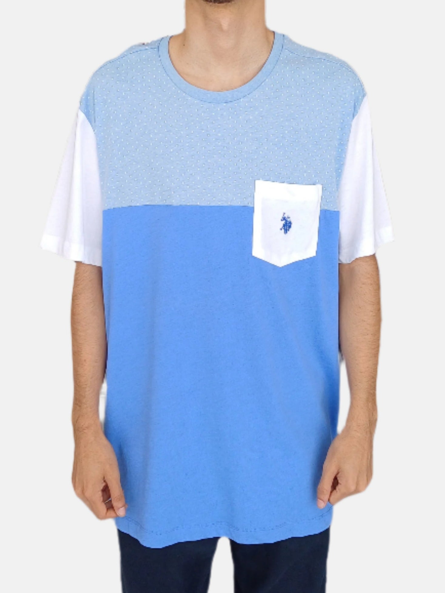 U.S. Polo Assn. Round Neck T-Shirts Sky Blue 53