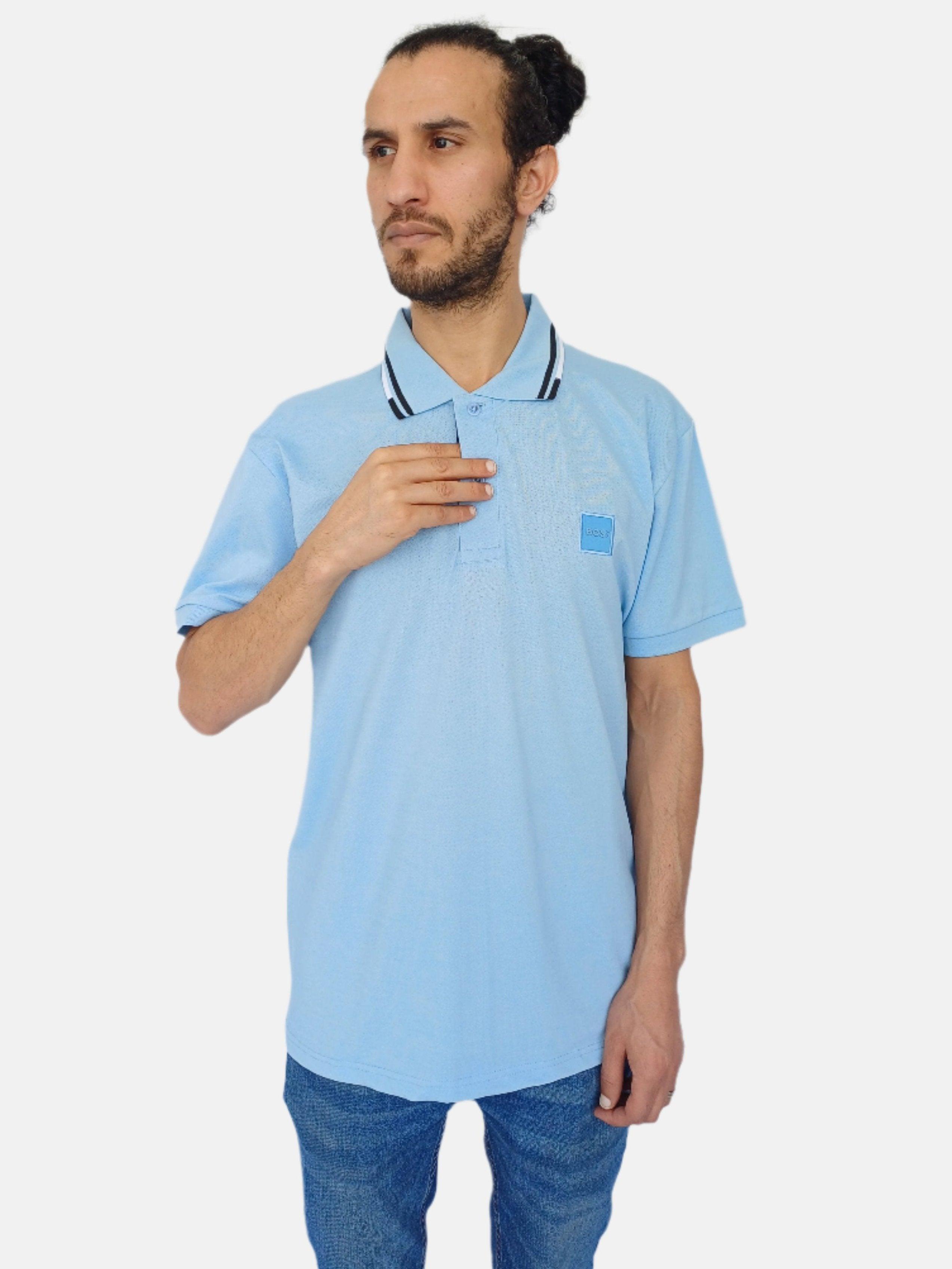 XL-Blue Black,white Stripe Boss Polo T-shirt 432-50249000