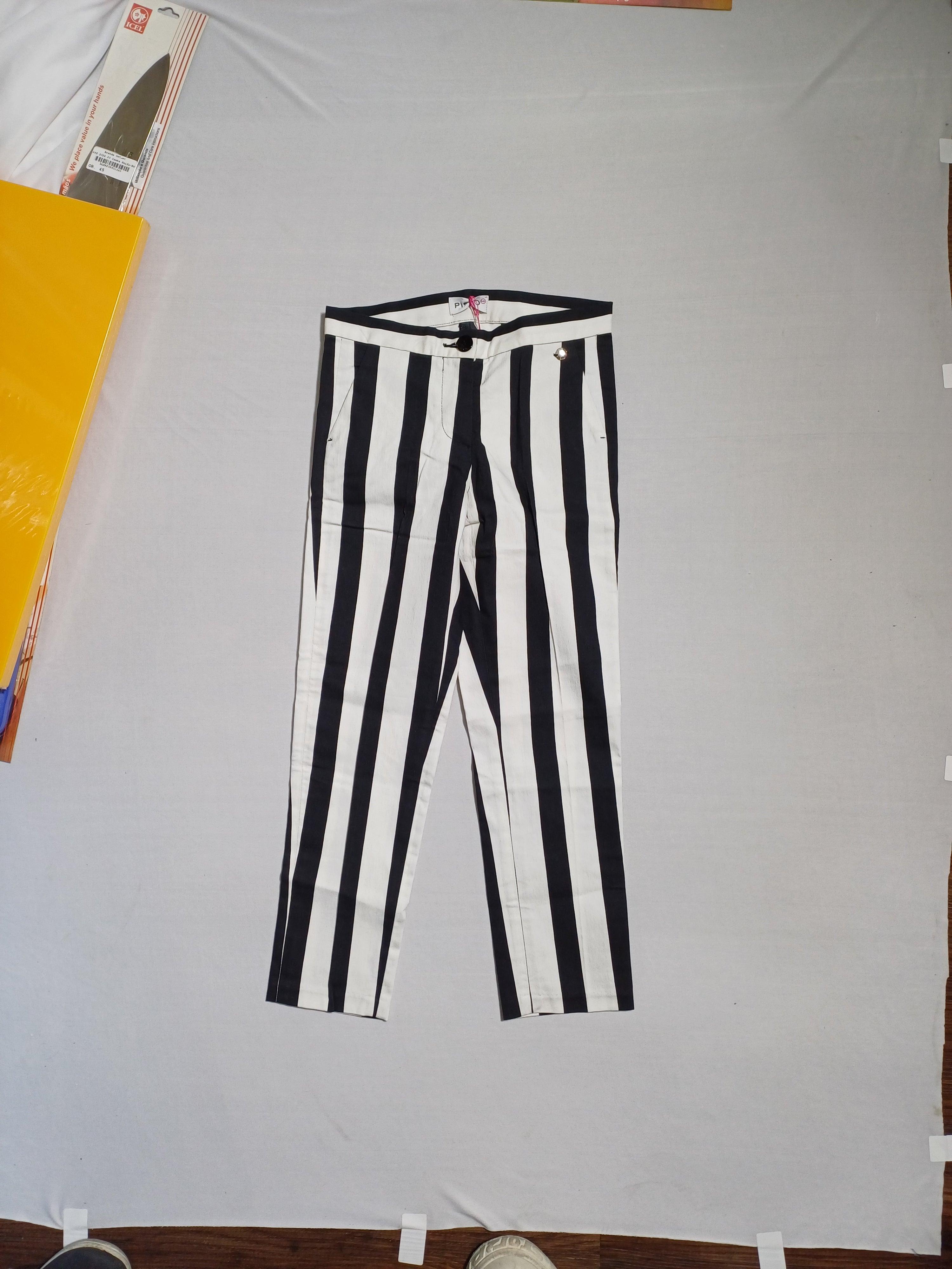 PINKO BLKWHT-M GIRL PANT 02416