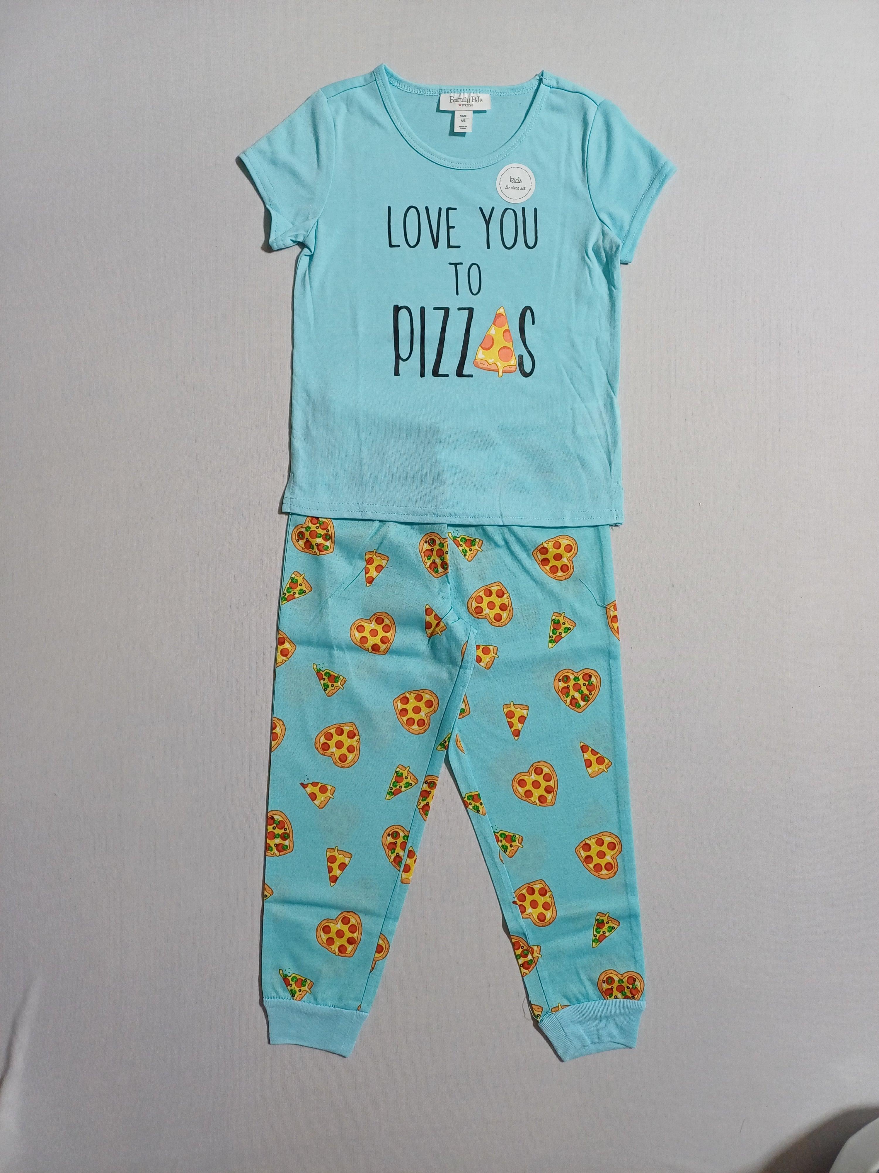 FAMILY PJS BLUE  K17481 GIRL 2PCS SET