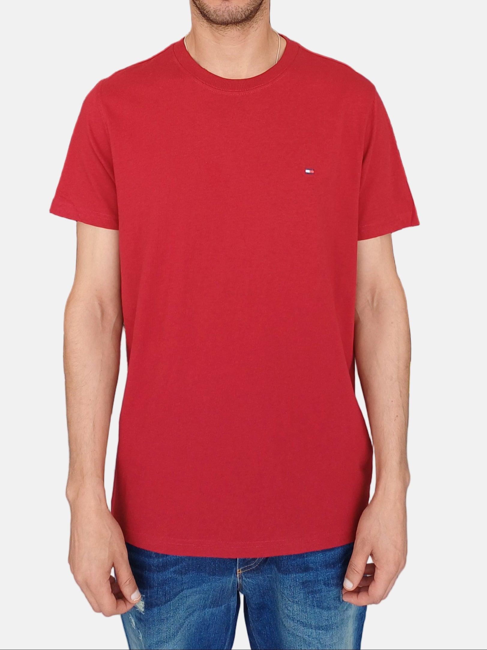 Tommy Jeans T-Shirt Round Neck Maroon MO05487 8