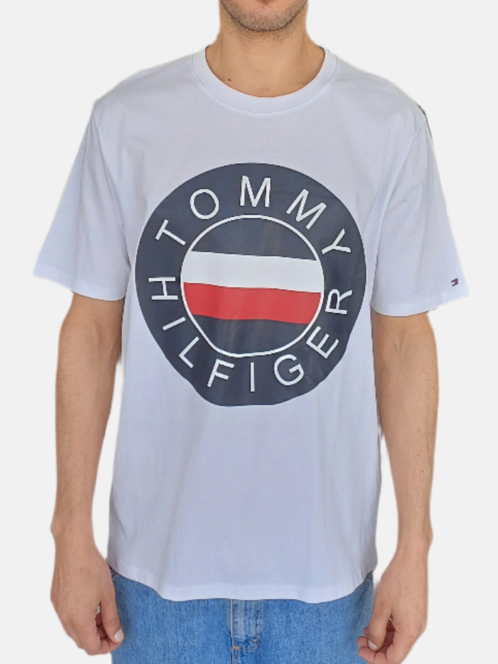 Tommy Hilfiger Men Round Neck T-Shirt 1 White 3824398242