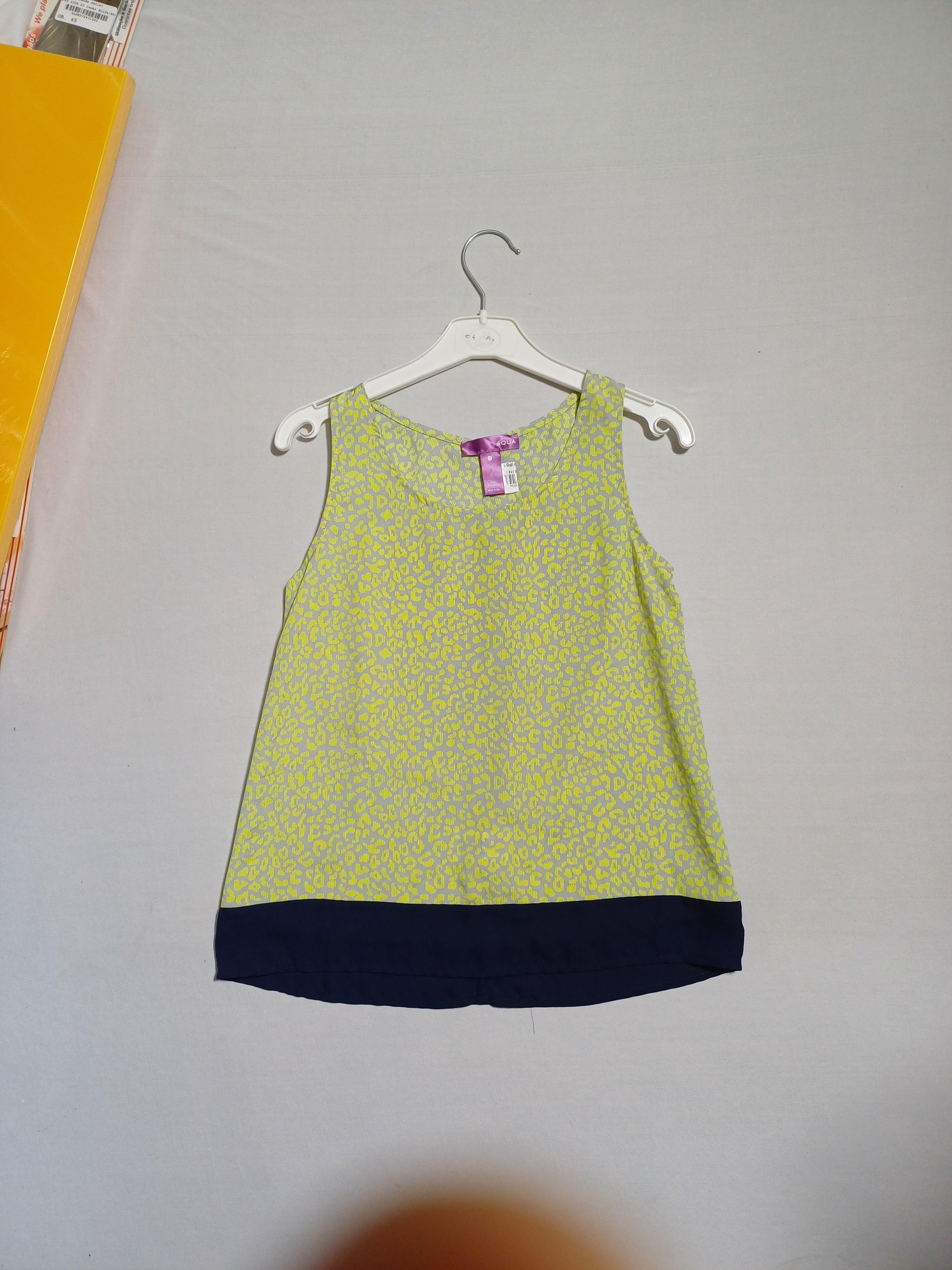 AQUA YELLOW-S GIRL SLEEVELESS TOP