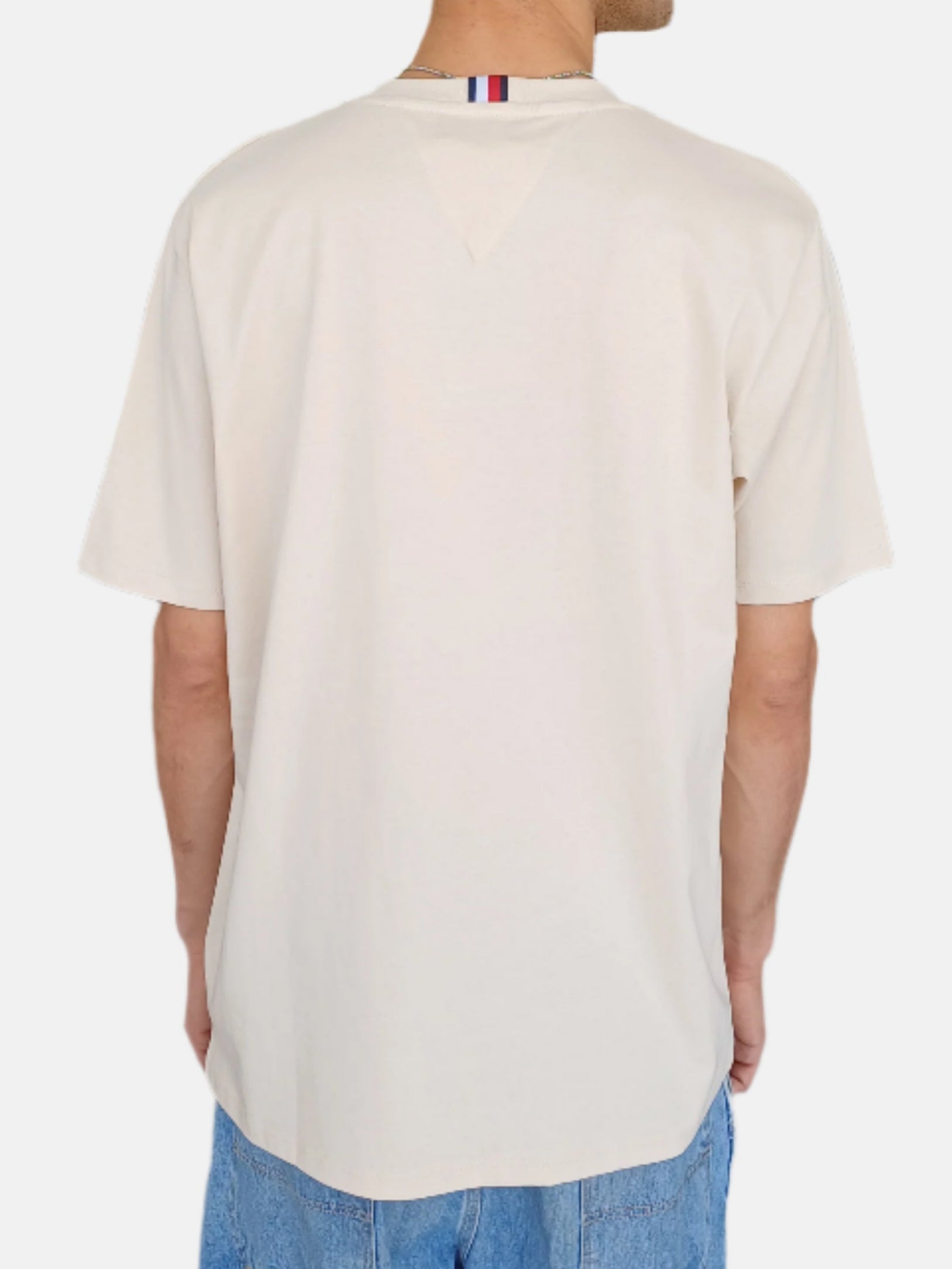 Tommy Hilfiger Men Round Neck T-Shirt 7 Beige 6733062315