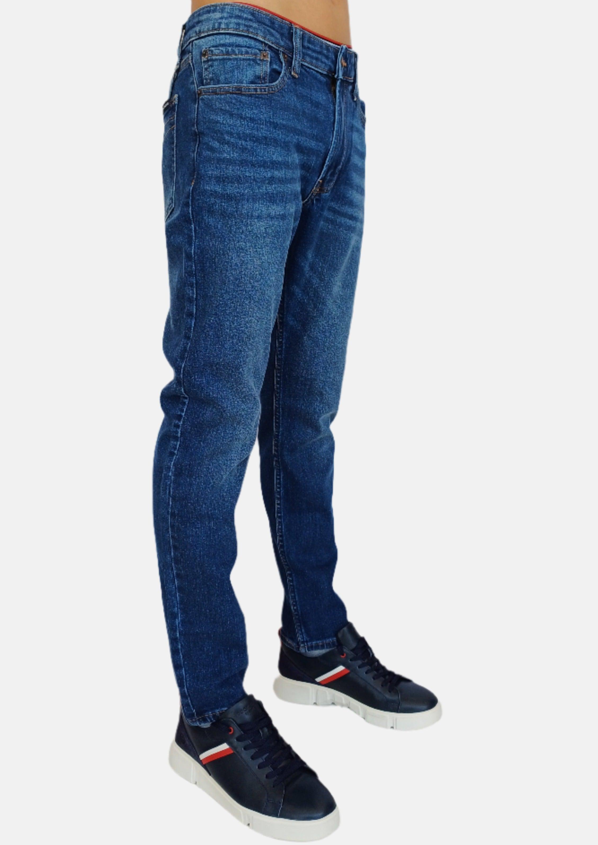 بنطلون جينز مولانت سكيني أزرق داكن من كالفن كلاين