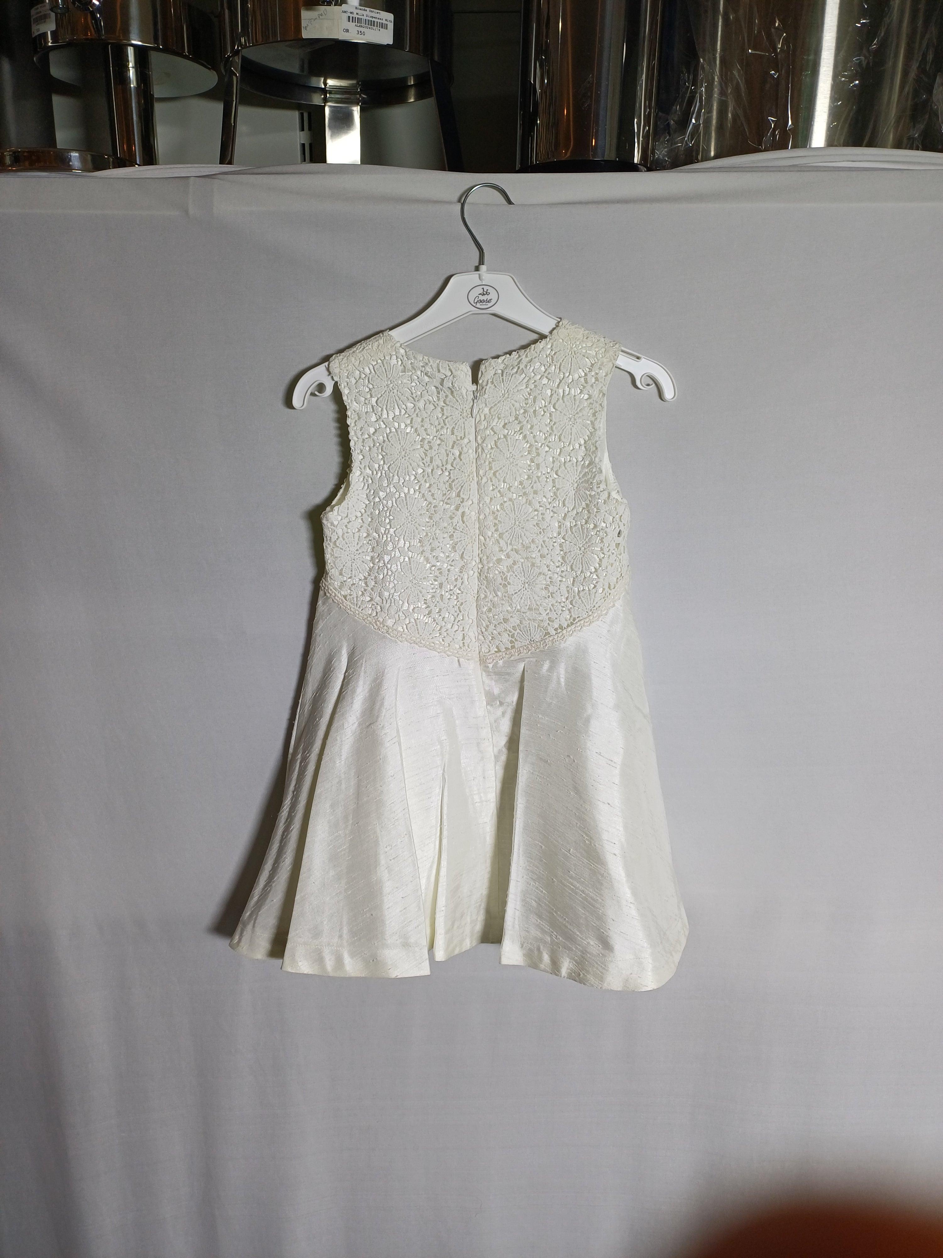 White G17Y60857 Goose Girls Sleeveless Dress