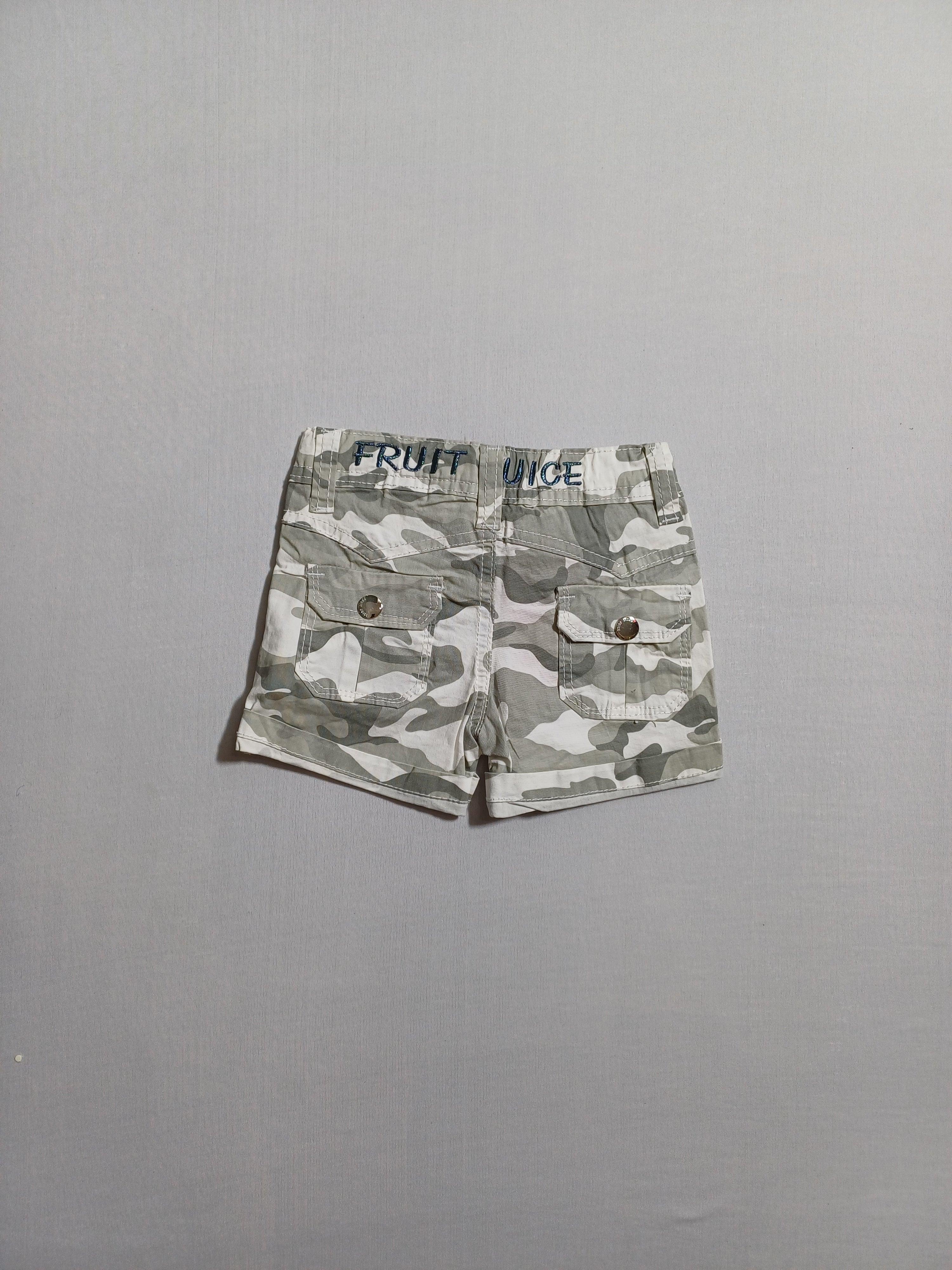 شورت عصير الفاكهة باللون الرمادي للبنات 6 أشهر