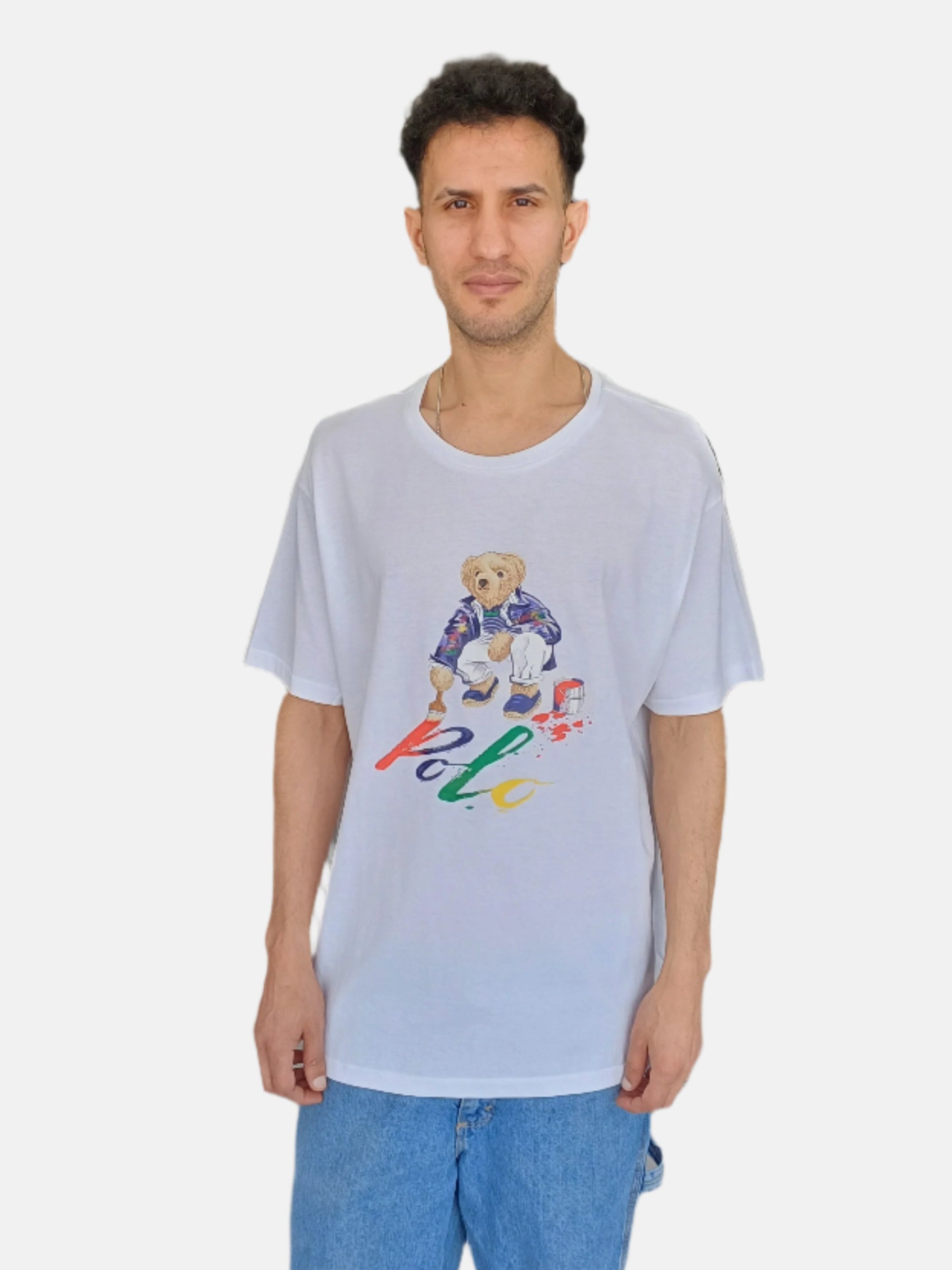 Polo Ralph Lauren Men Round Neck T-Shirt Classic Fit White P 710926548