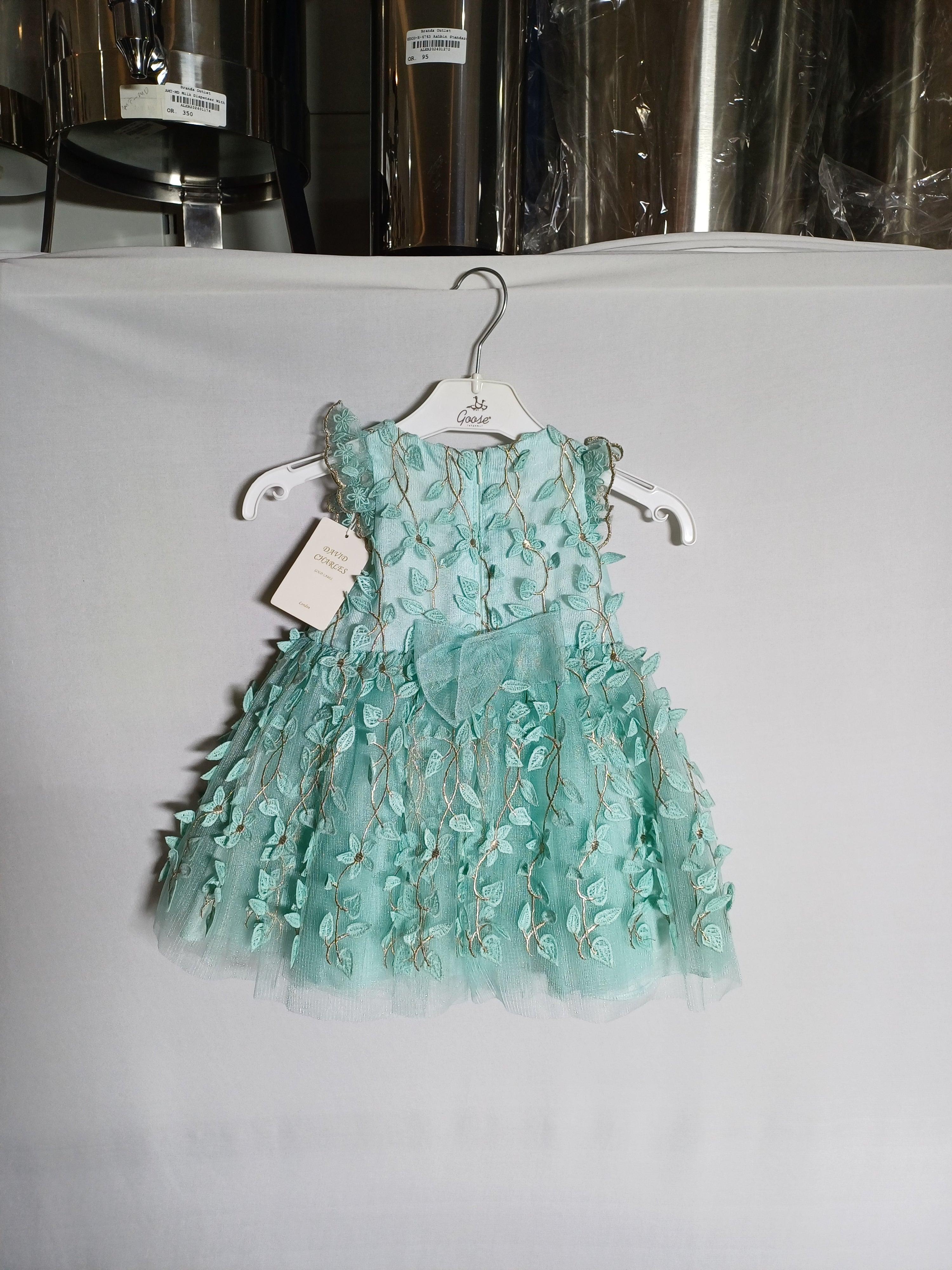 DAVID CHARLES BLU-12M BABY GIRLS DRESS DC0059