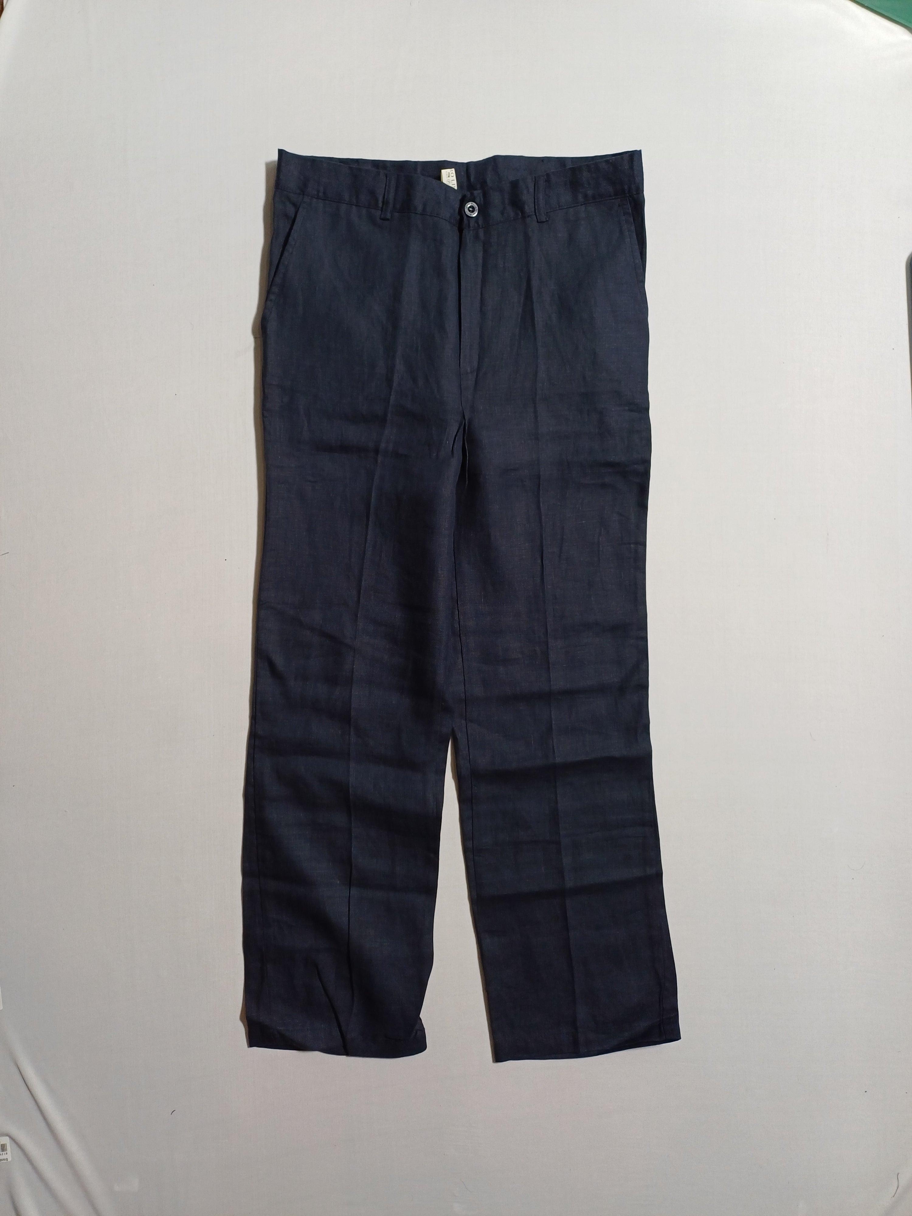 NAVY LINEN TROUSER