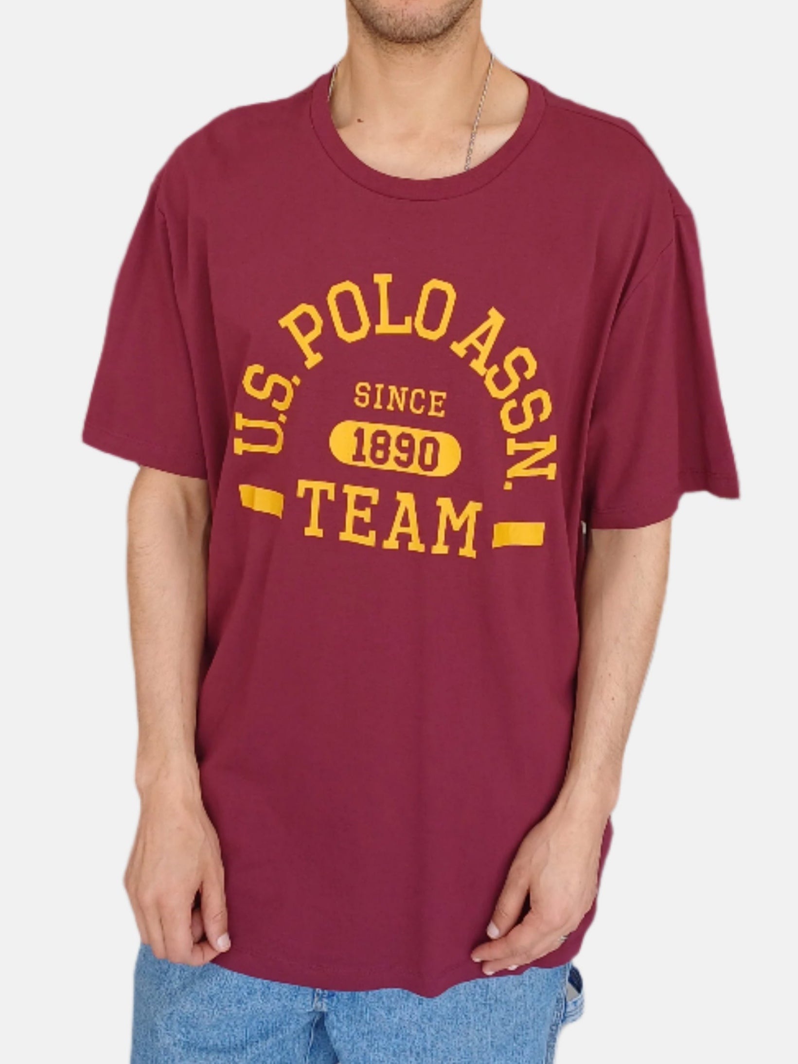U.S. Polo Assn. Round Neck T-Shirts Maroon 27