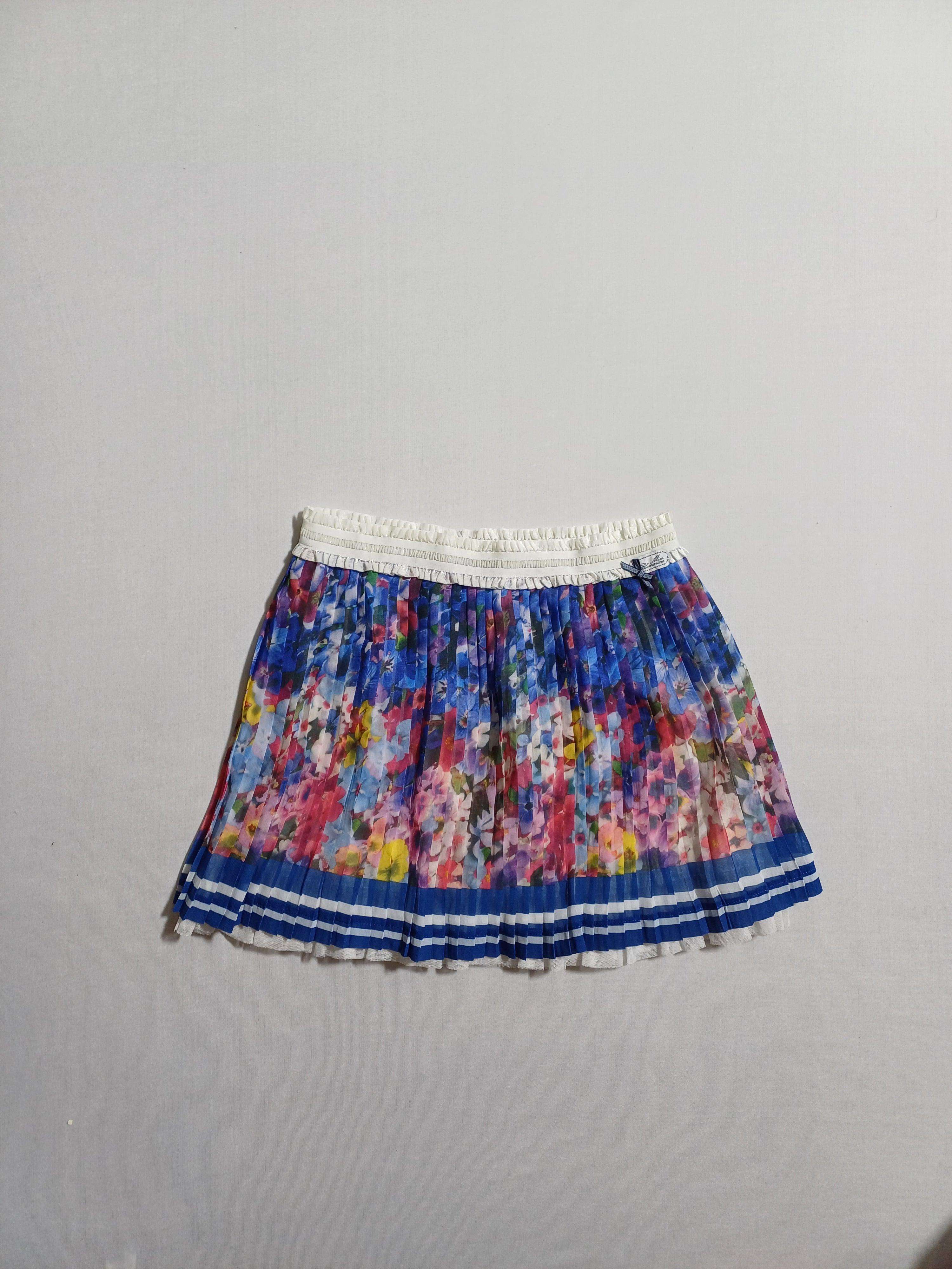 MISS BLUMARINE BLUE FLORAL-12A GIRL SKIRT 32JGN60