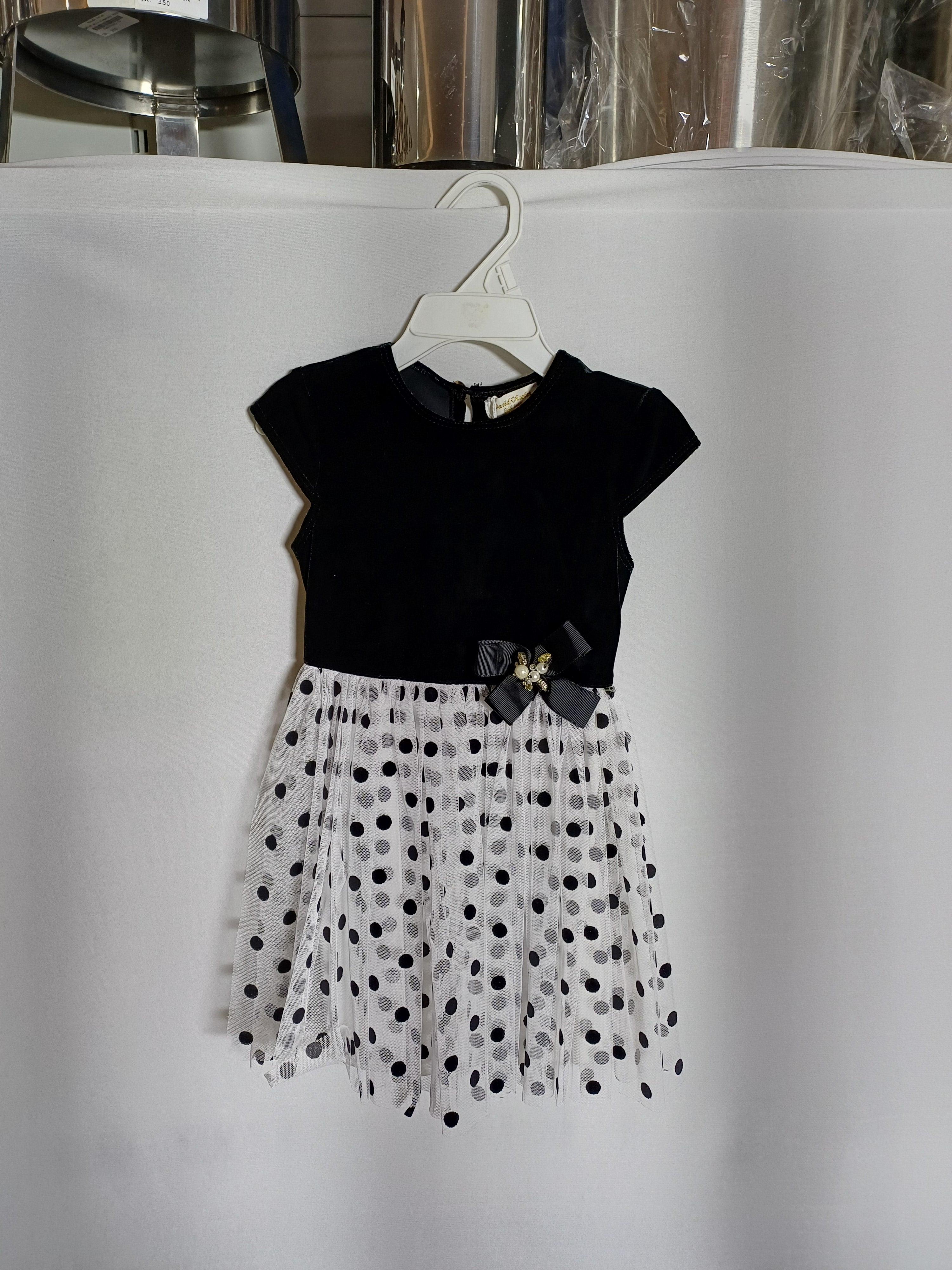 DAVID CHARLES BLACK-2Y GIRLS DRESS DC0014