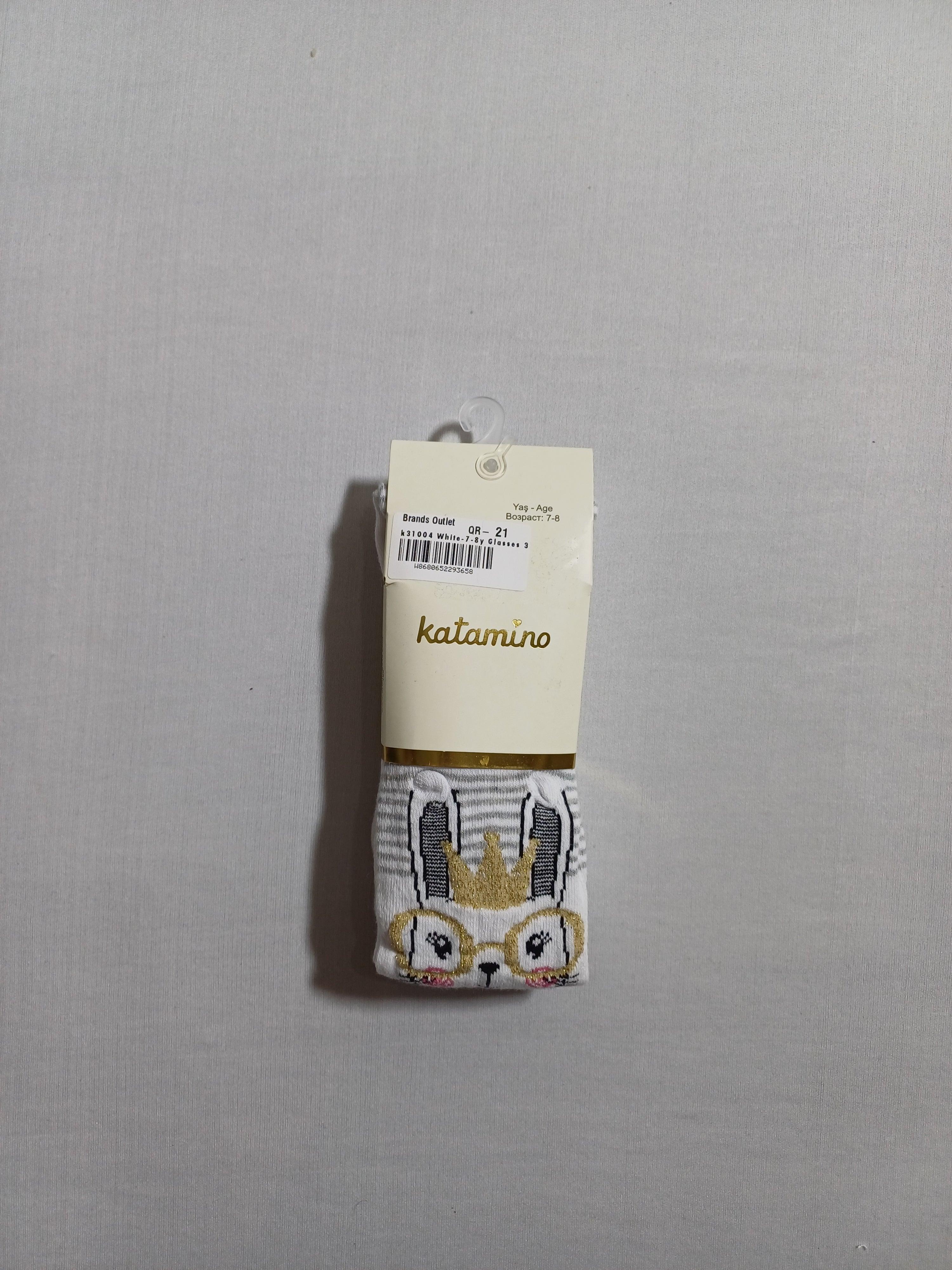 k31004 جوارب طويلة ثلاثية الأبعاد بنظارات بيضاء