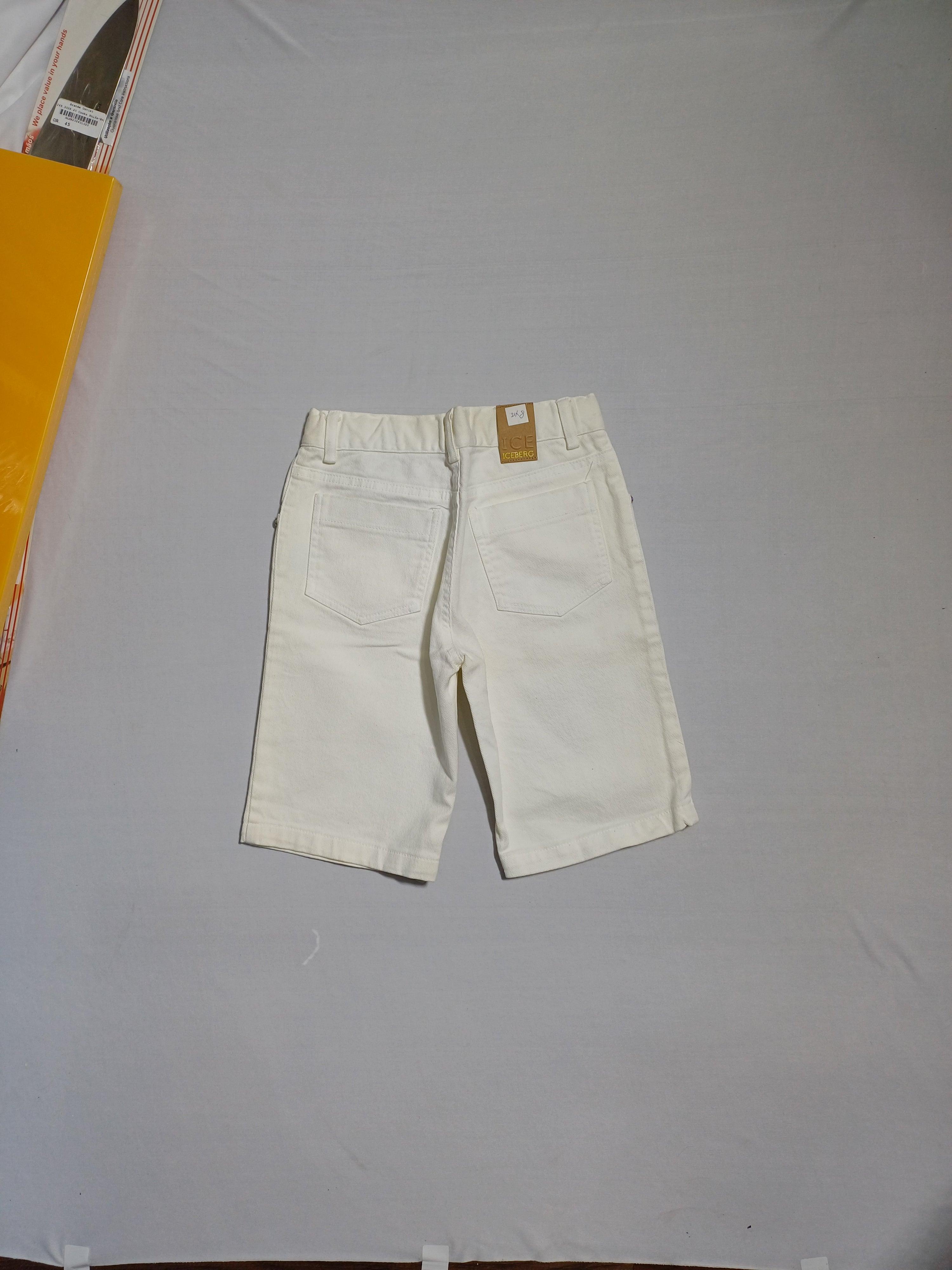 ICEBERG WHITE-8A GIRL JEAN SHORTS 34WPC54