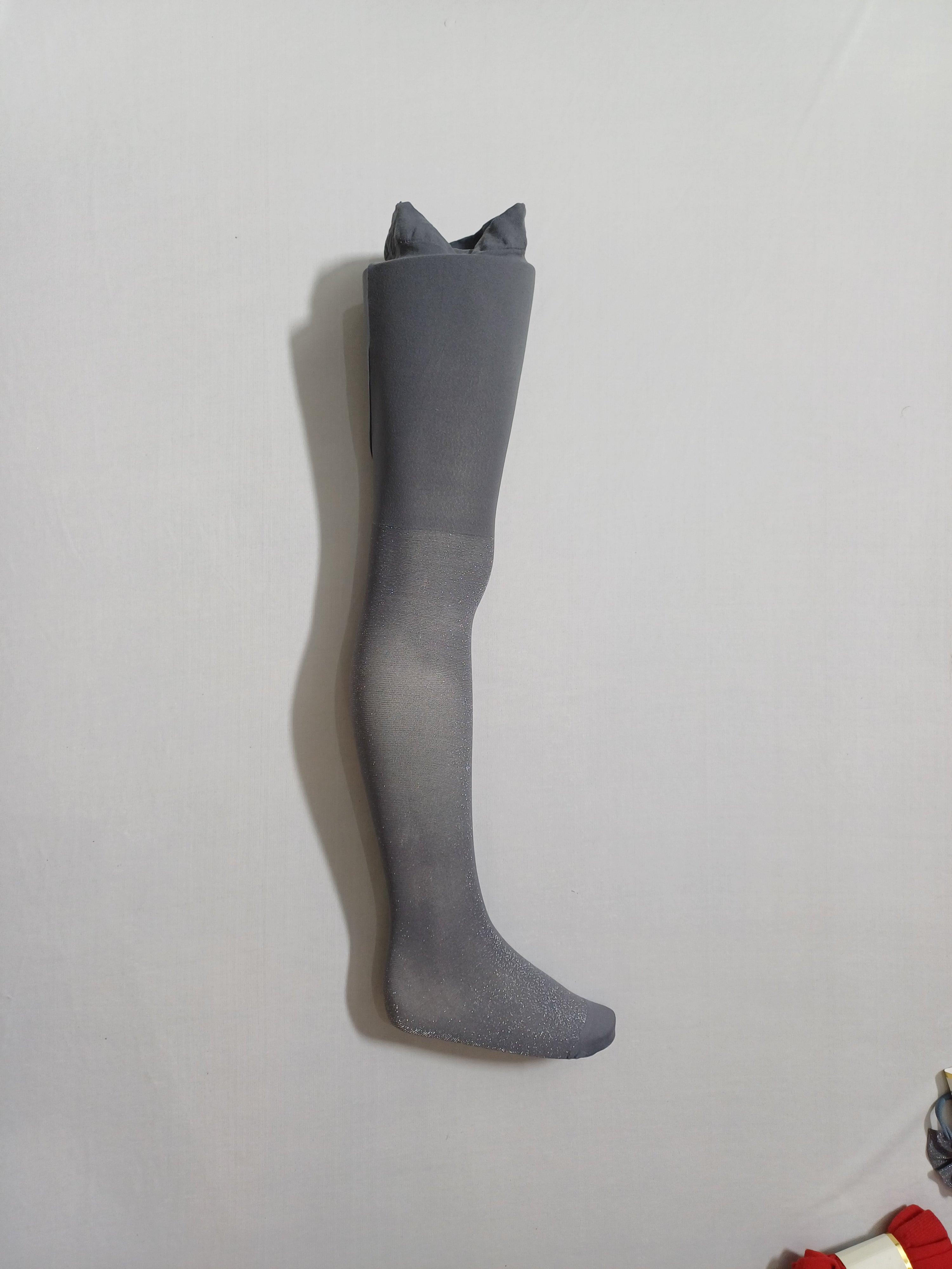 k622028 Grey Açelye Simli Pantyhose