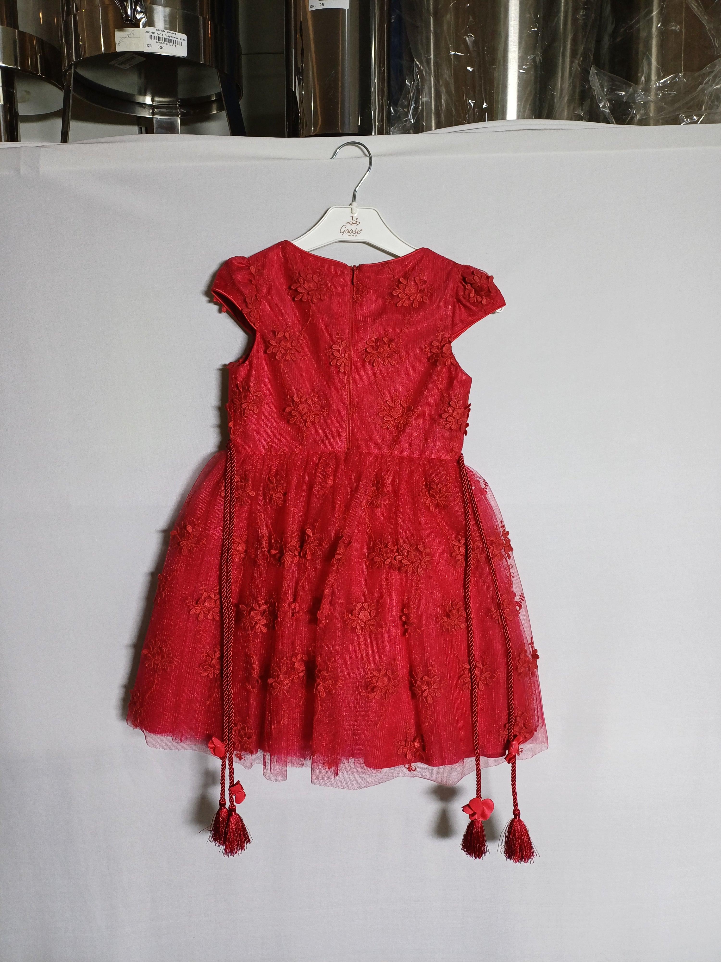 DAVID CHARLES RED-5Y GIRLS DRESS DC0064