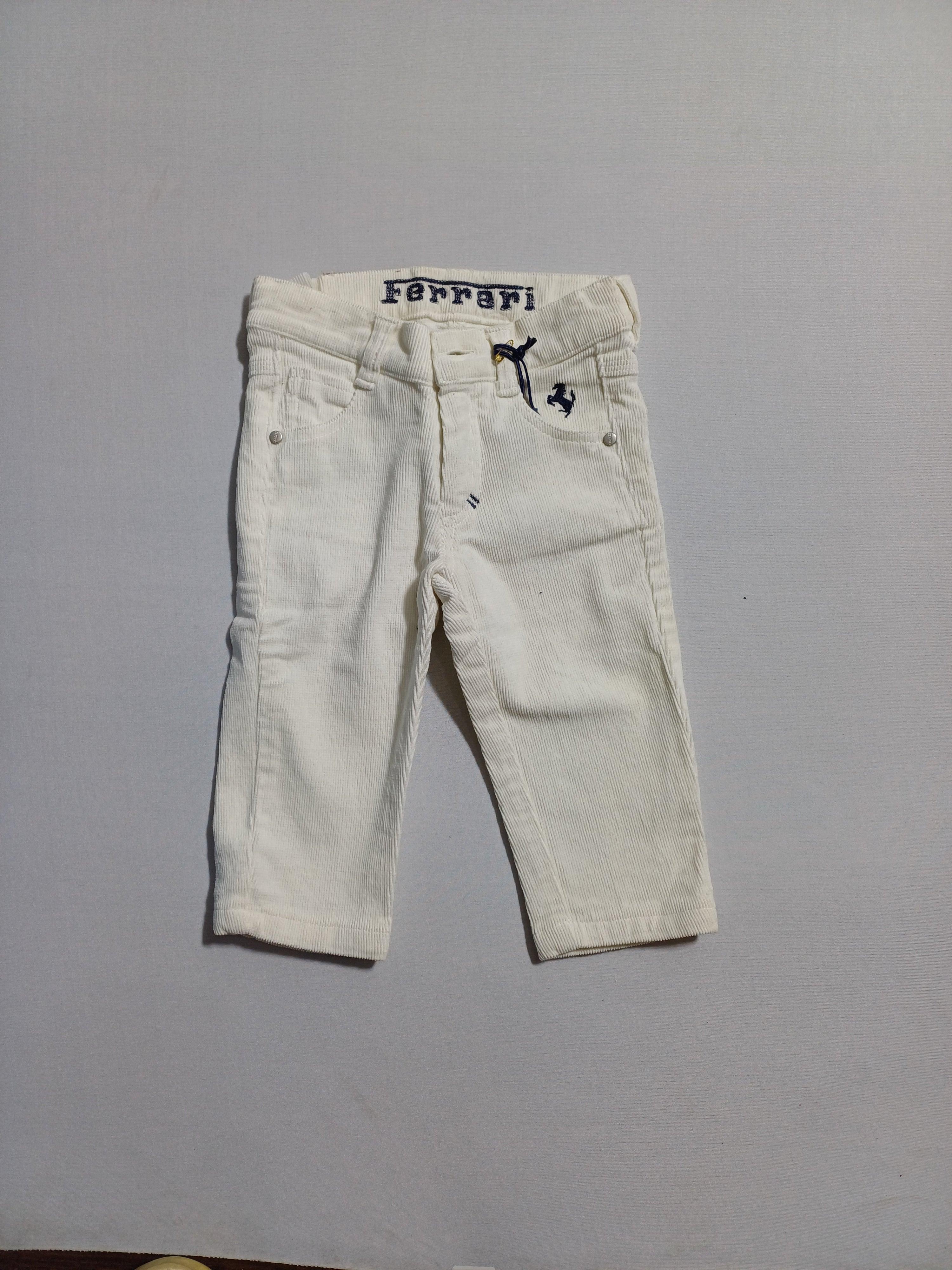 FERRARI WHITE-9M BABY BOY CORDUROY JEAN FE2600