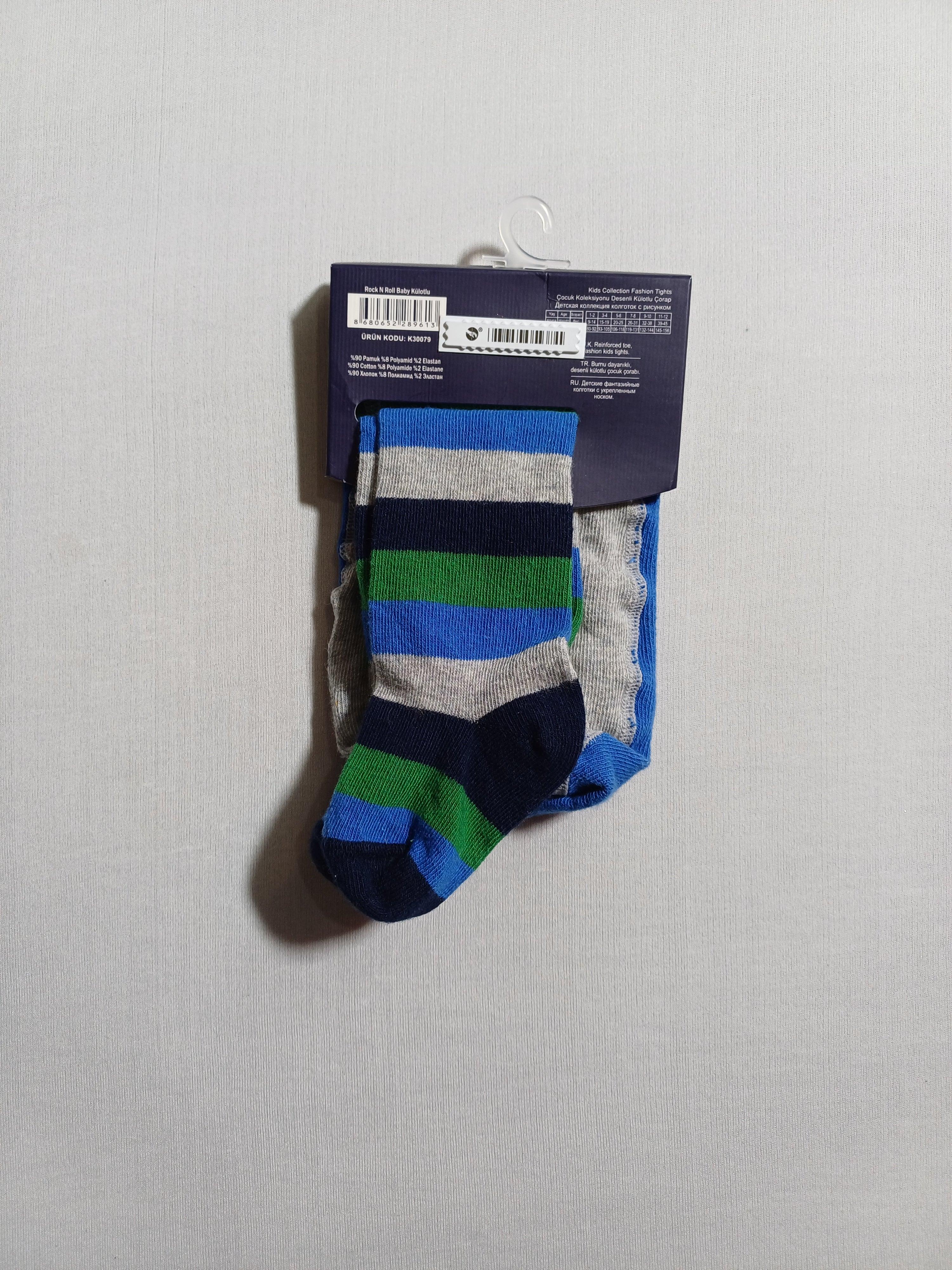 k30079 Blue-6-12m Rock N Roll baby Pantyhose