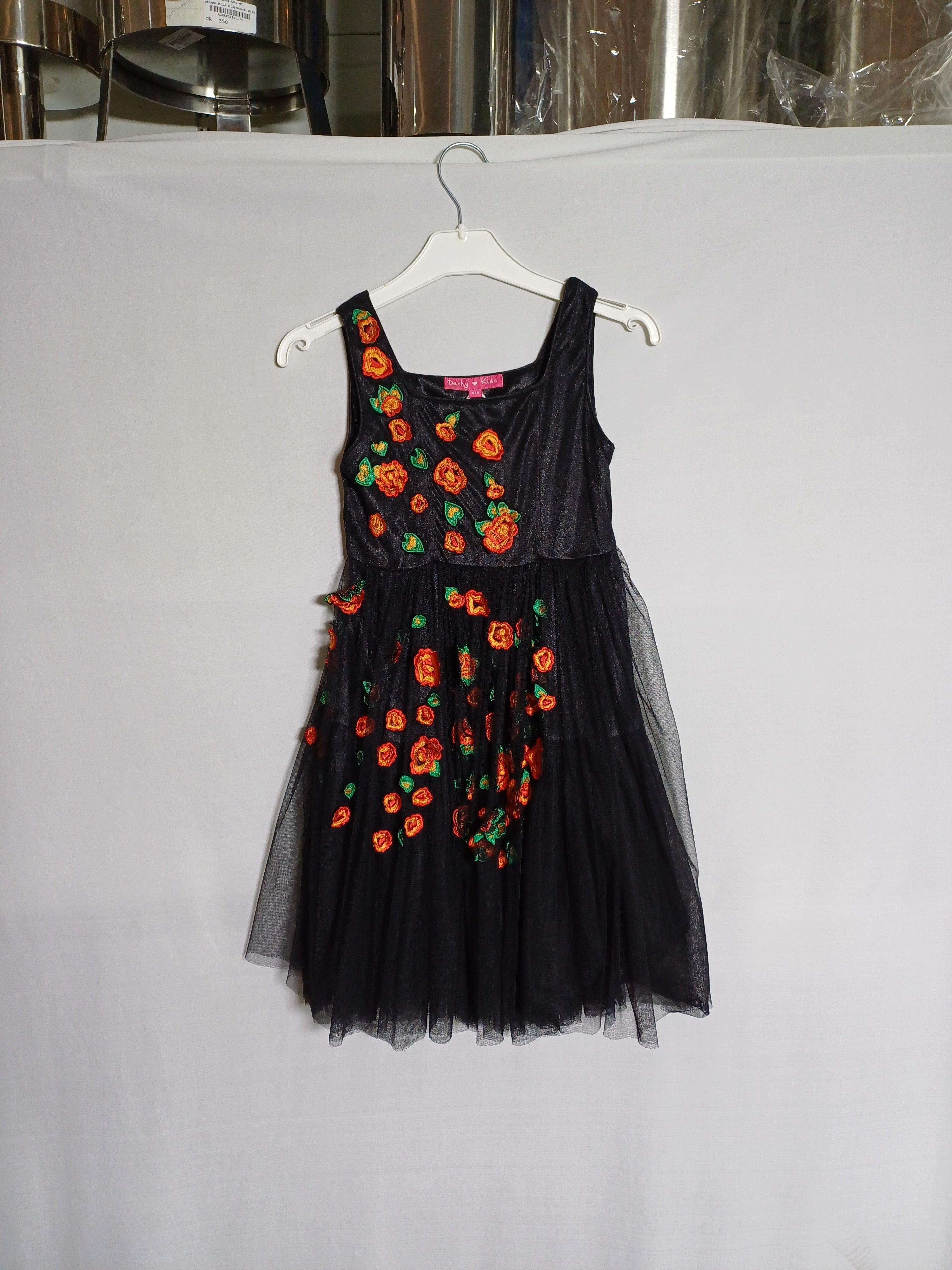 RACHEL RILEY BLK-6/8Y GIRL DRESS RD0017