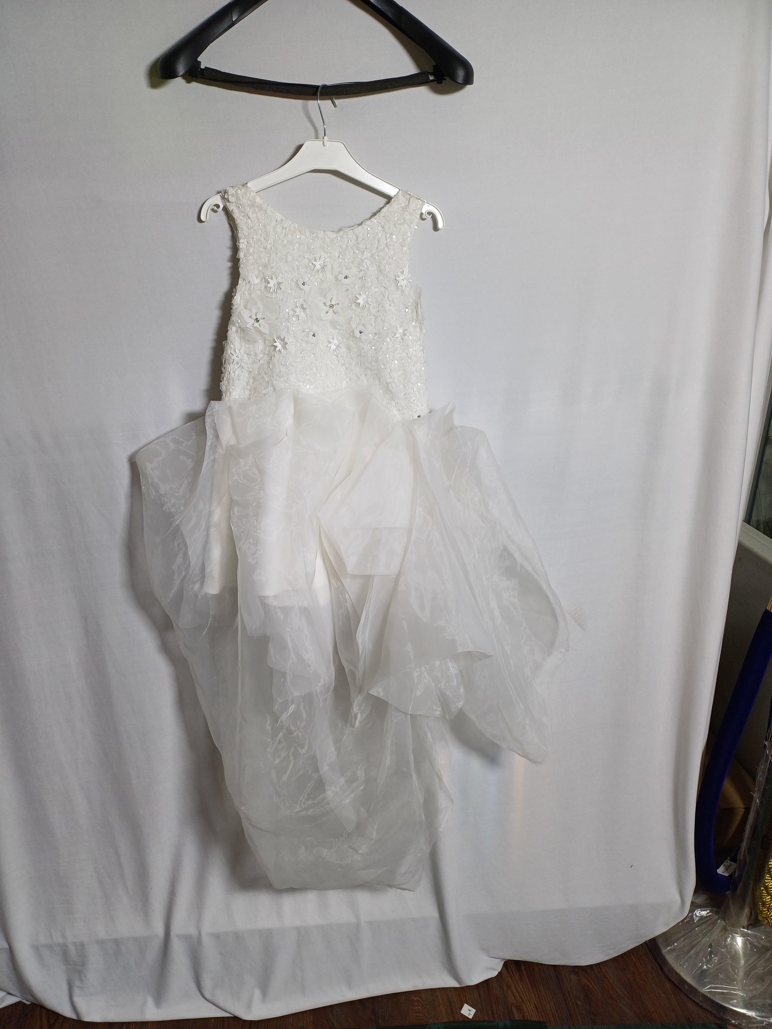 فستان MISCHKA AOKI WHITE-10A للفتيات ثم يأتي الربيع