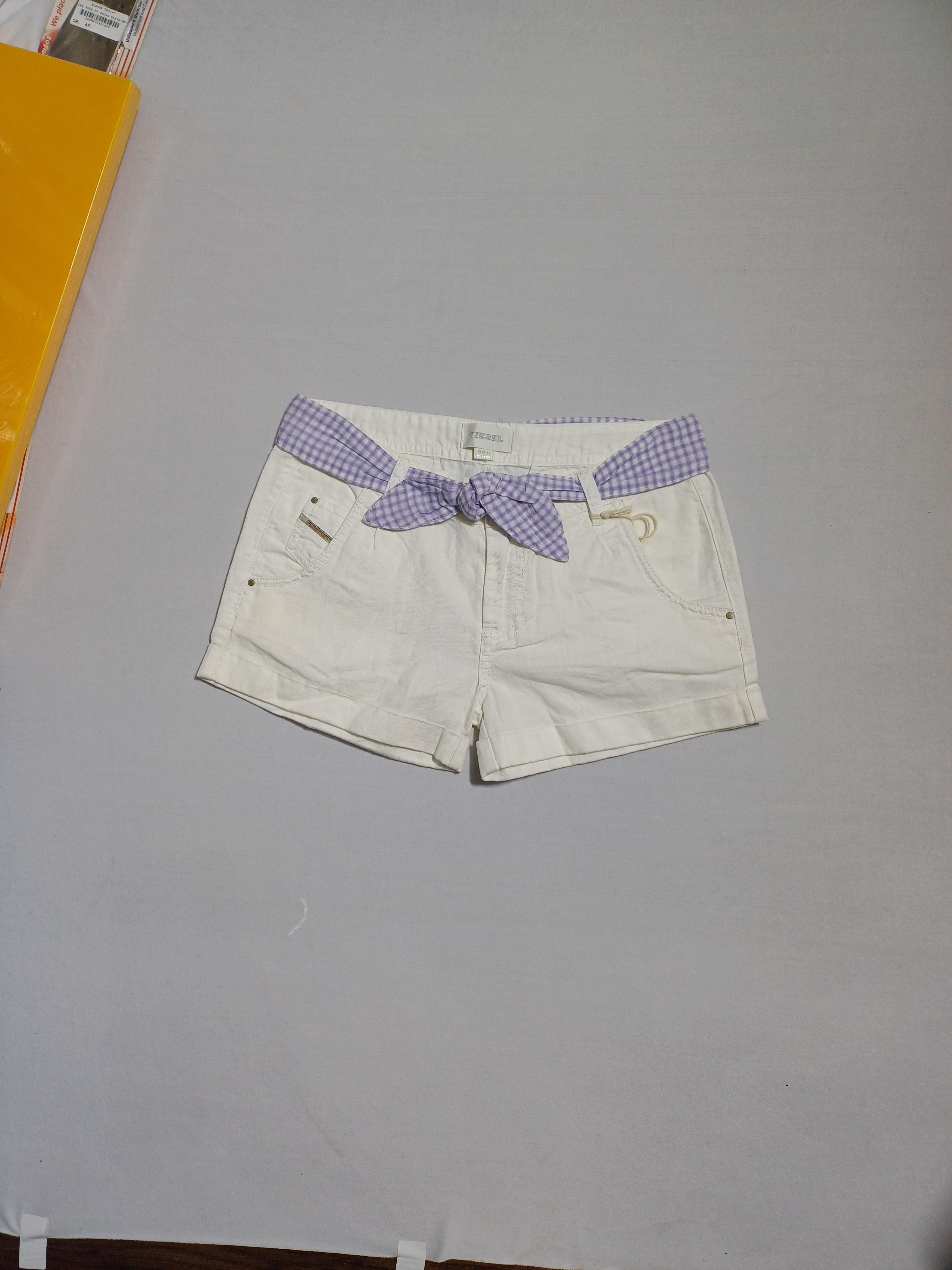 DIESEL WHITE-14Y GIRL SHORTS HK002339