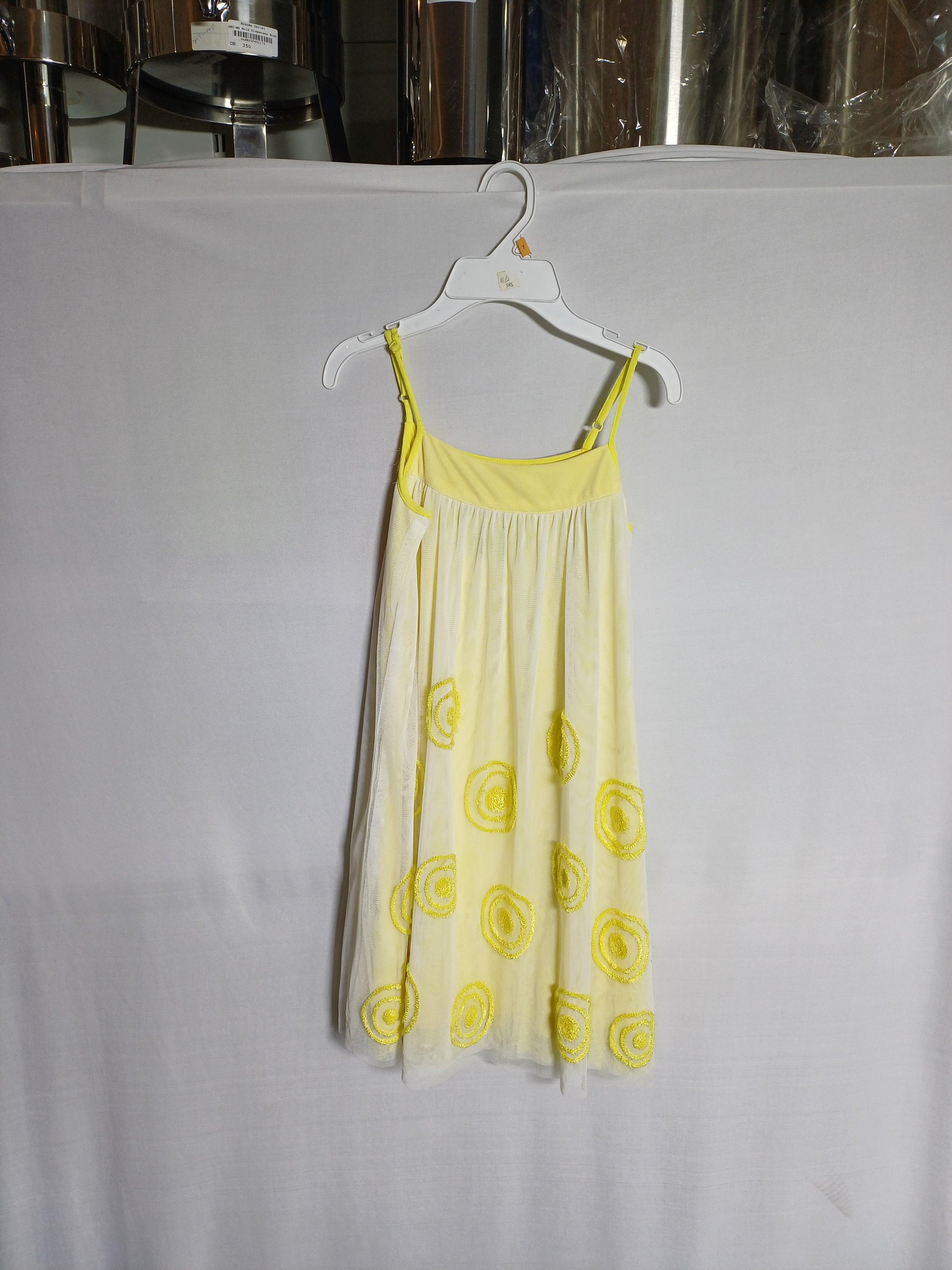 DERHY KIDS WHTYELO-7/8Y GIRL DRESS 1653 SOLAINE
