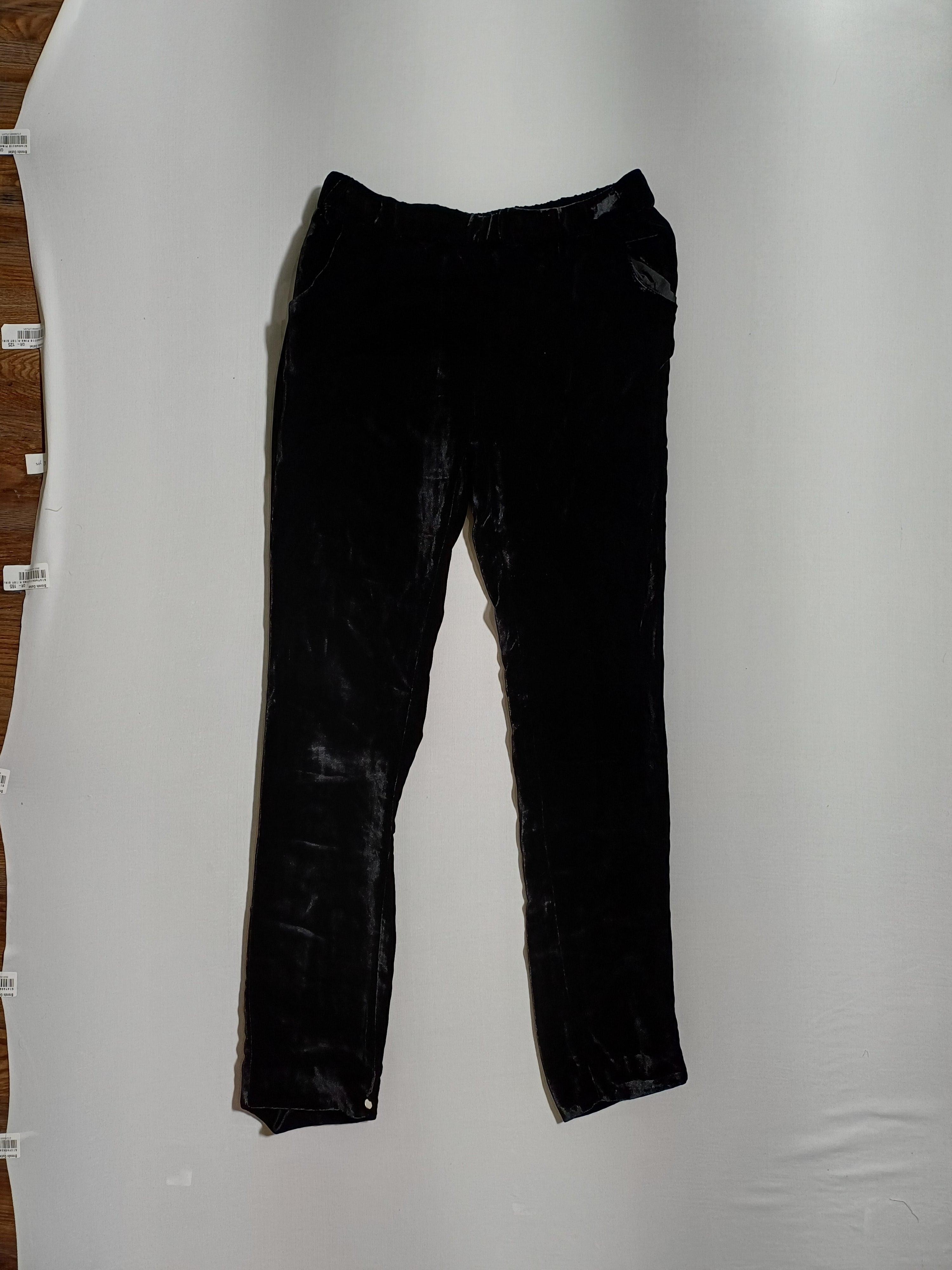 MAURO BLACK-14Y GIRL VELVET TROUSER CK220051