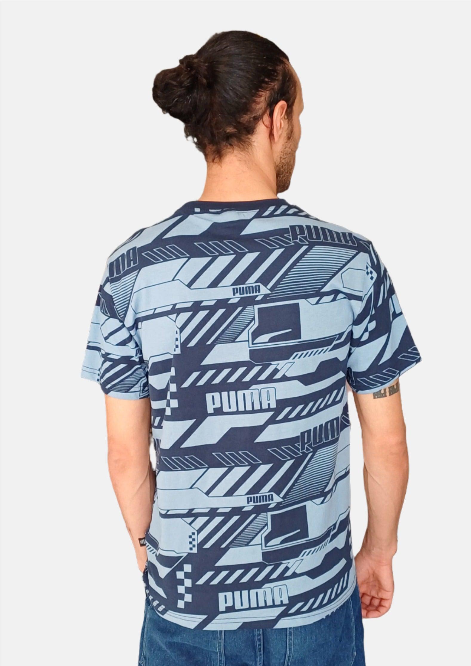 PUMA BLUE MEN ROUNDNECK T-SHIRT