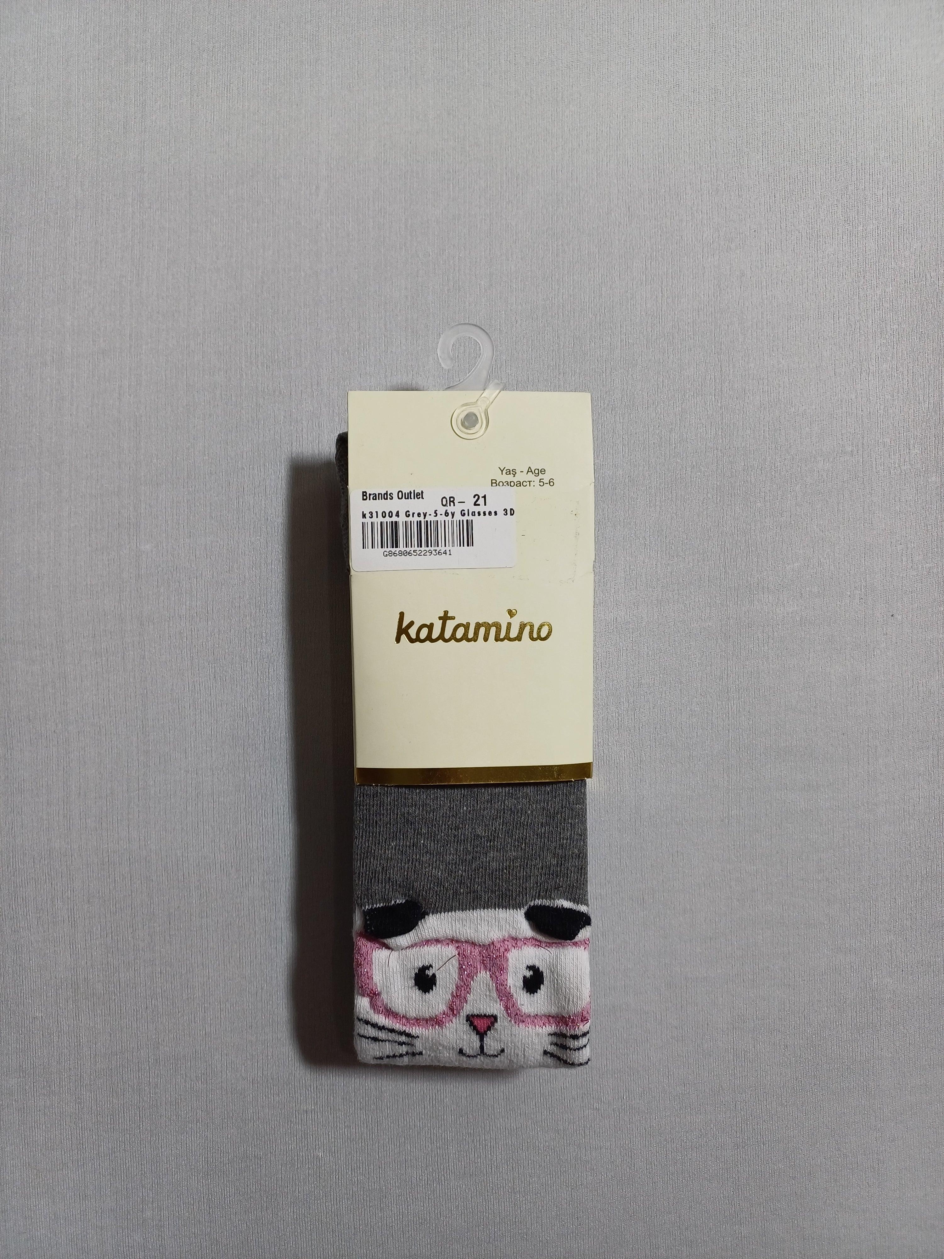 k31004 Grey Glasses 3D Pantyhose