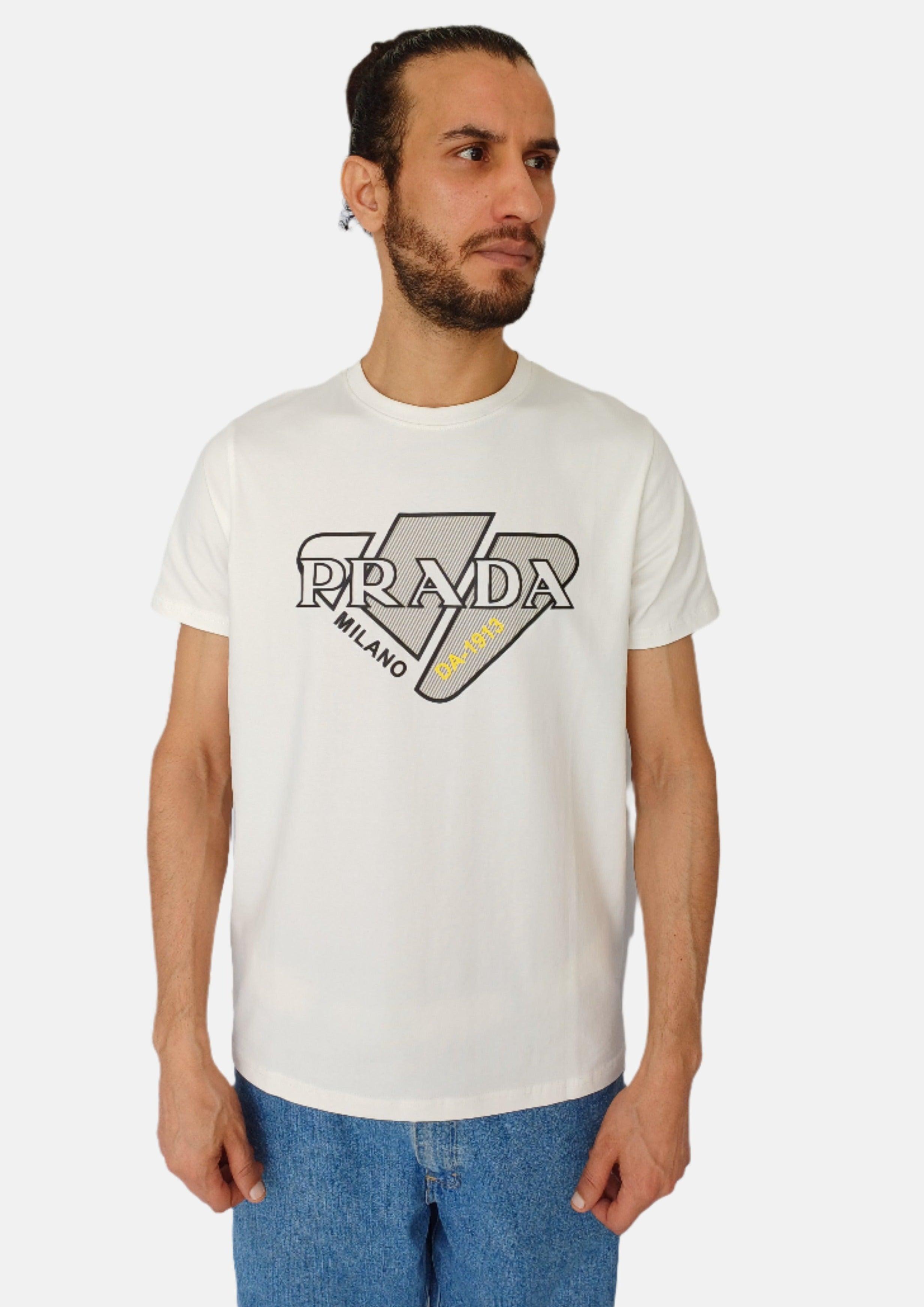 PRADA MILANO White DA-1913 Men T-shirt – Brands Outlet