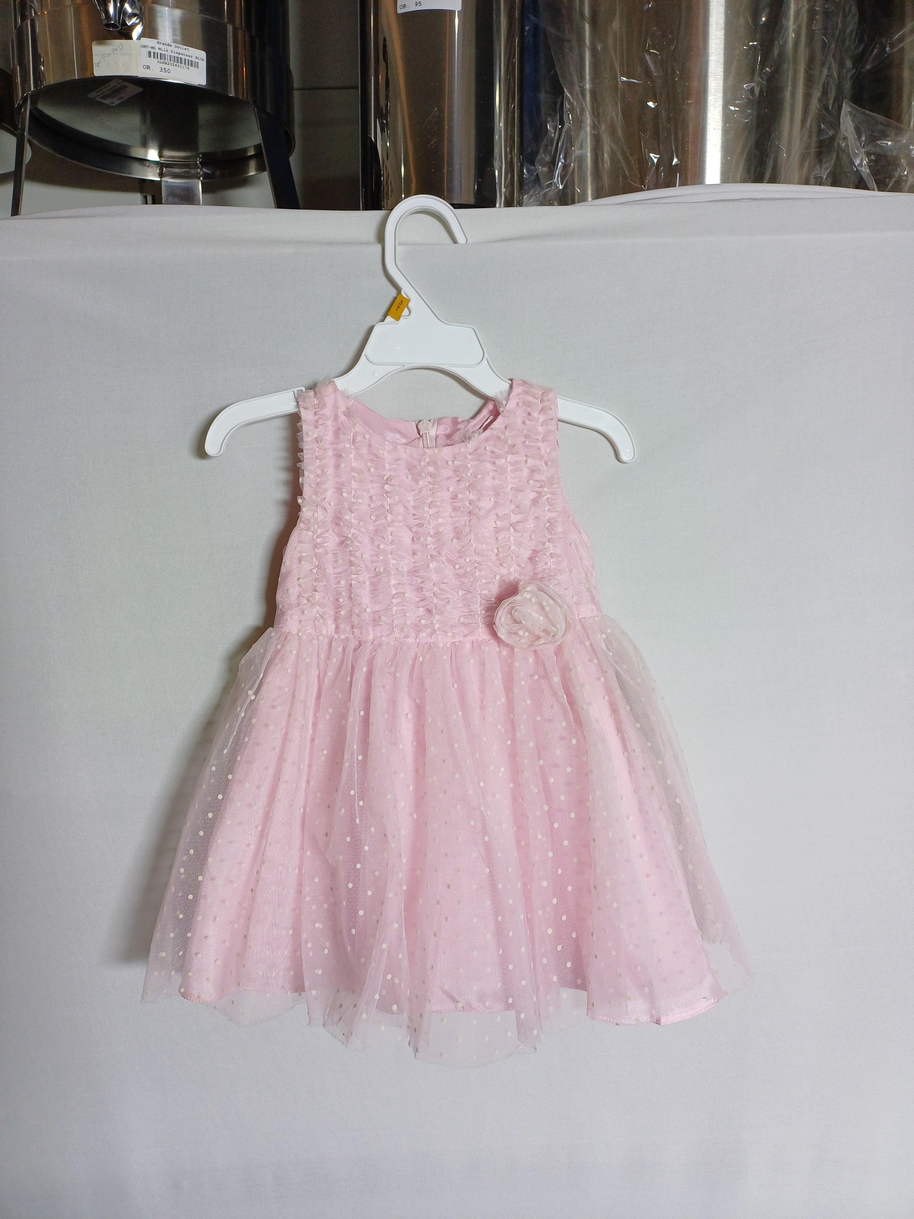 DAVID CHARLES PINK-12M GIRL DRESS  DC0028