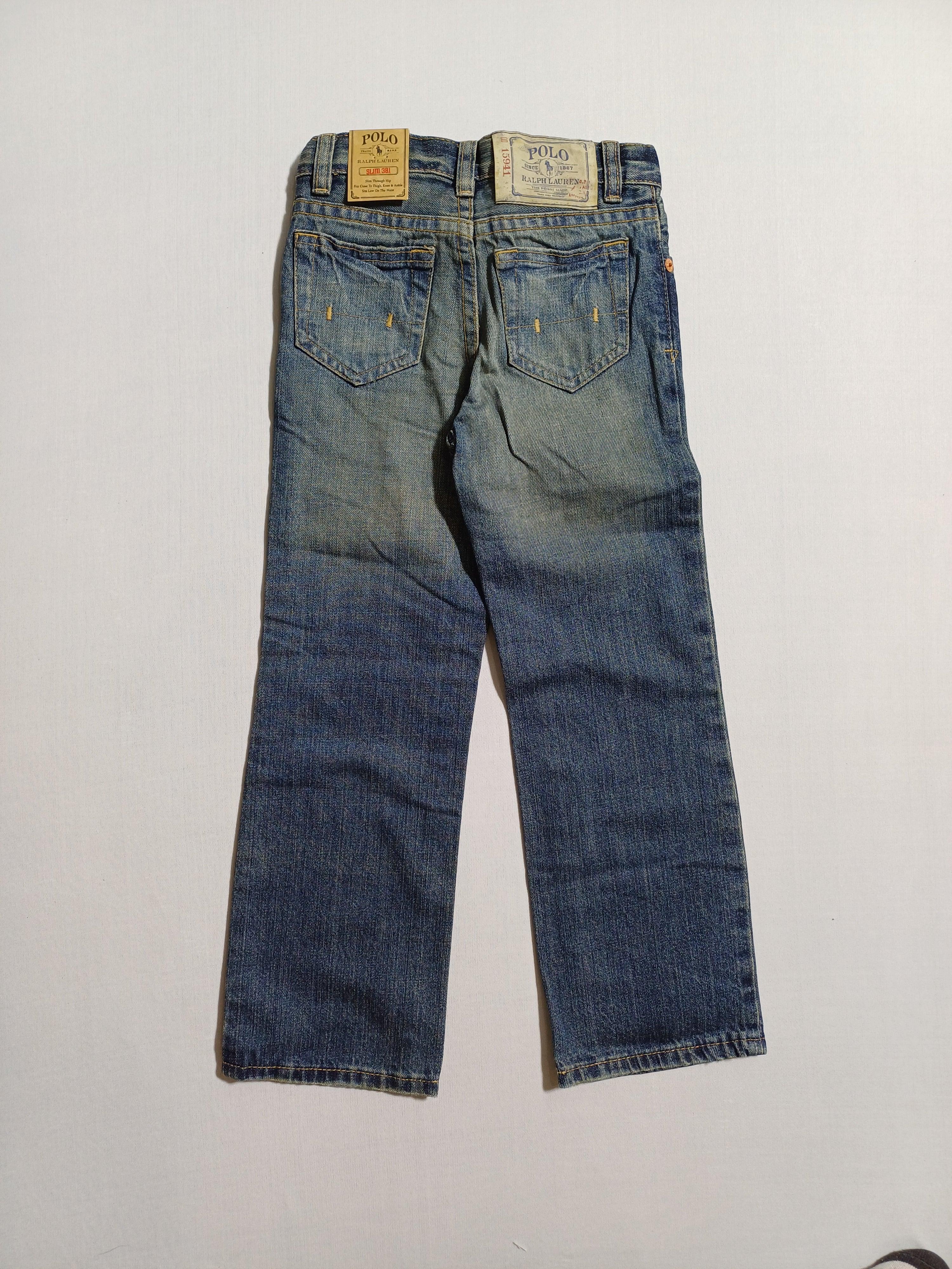 بنطلون جينز رالف لورين أزرق للأولاد بعمر 5 سنوات، 3 قطع