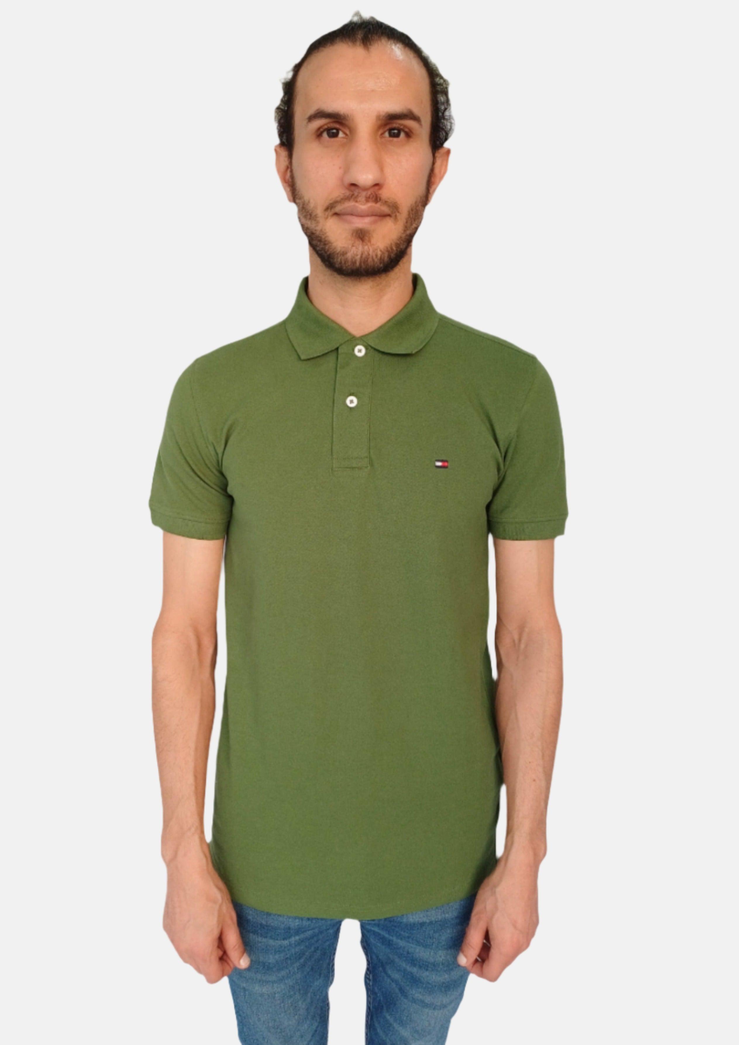 Tommy Hilfiger Green Men Polo T-shirts Slim Fit – Brands Outlet