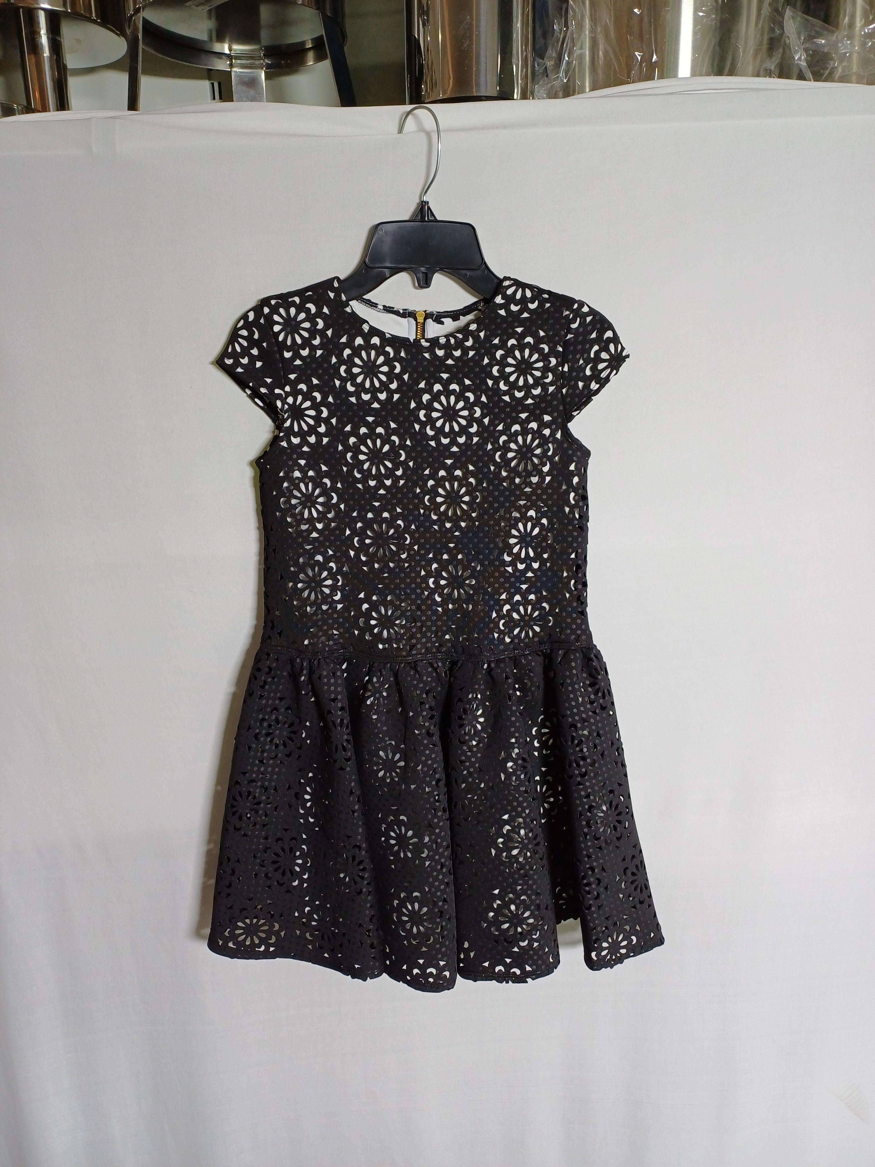 David Charles Girls Short Sleeve Dress Black DC0018 968